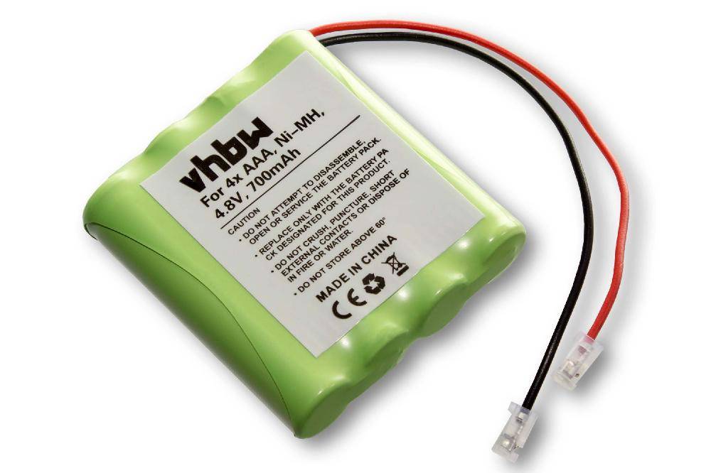 vhbw Akkupack aus 4x AAA Micro für diverse Geräte (700mAh, 4,8V, NiMH)