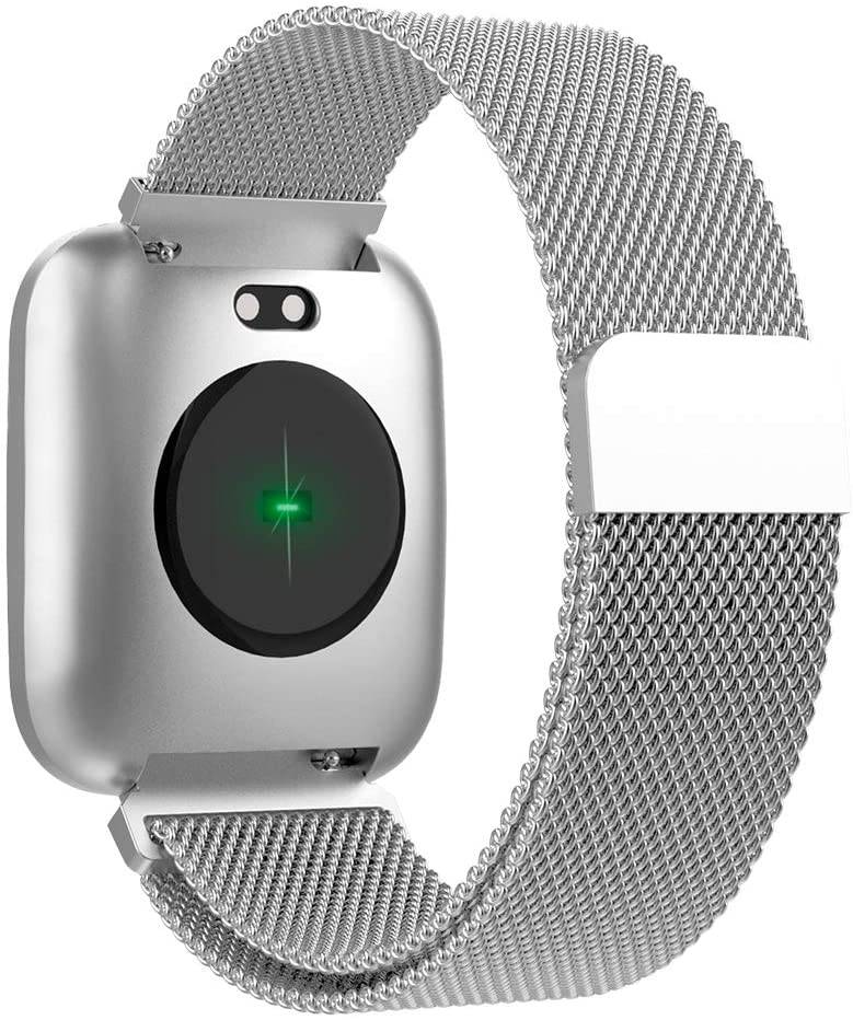 Forever Forevigo 2 Fitness Tracker Wasserdicht IP67 Multi-Sport-Funktion Armband Uhr Bluetooth Smart Watch Silber