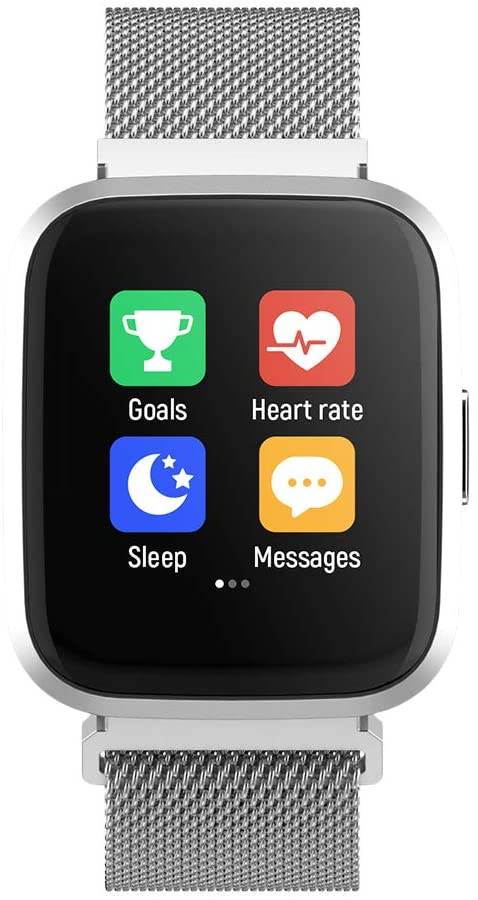 Forever Forevigo 2 Fitness Tracker Wasserdicht IP67 Multi-Sport-Funktion Armband Uhr Bluetooth Smart Watch Silber