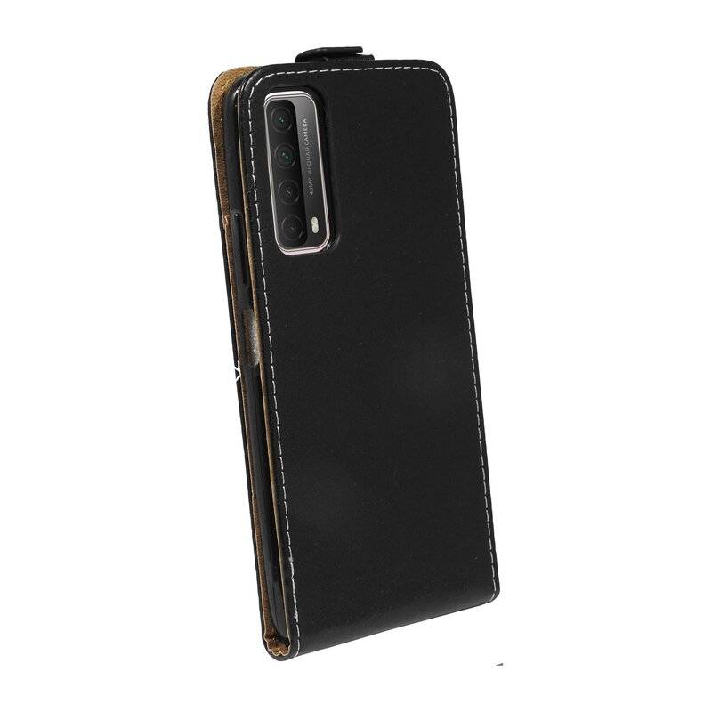 cofi1453® Flip Case kompatibel mit HUAWEI P SMART 2021 Handy Tasche vertikal aufklappbar Schutzhülle Klapp Hülle Schwarz