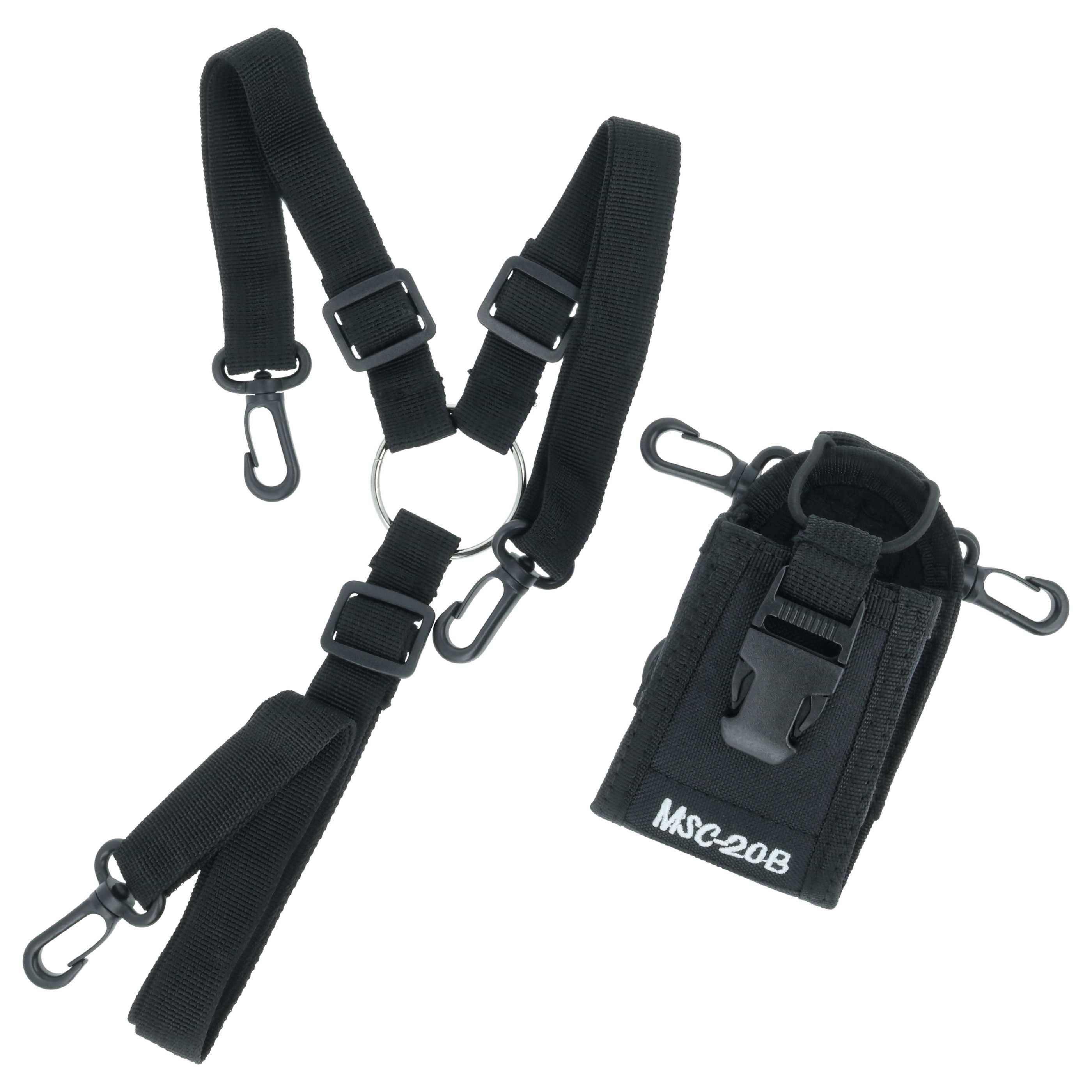 vhbw Tasche Typ MSC-20B für diverse Funkgeräte - 75 x 65 x 120 mm, Schwarz