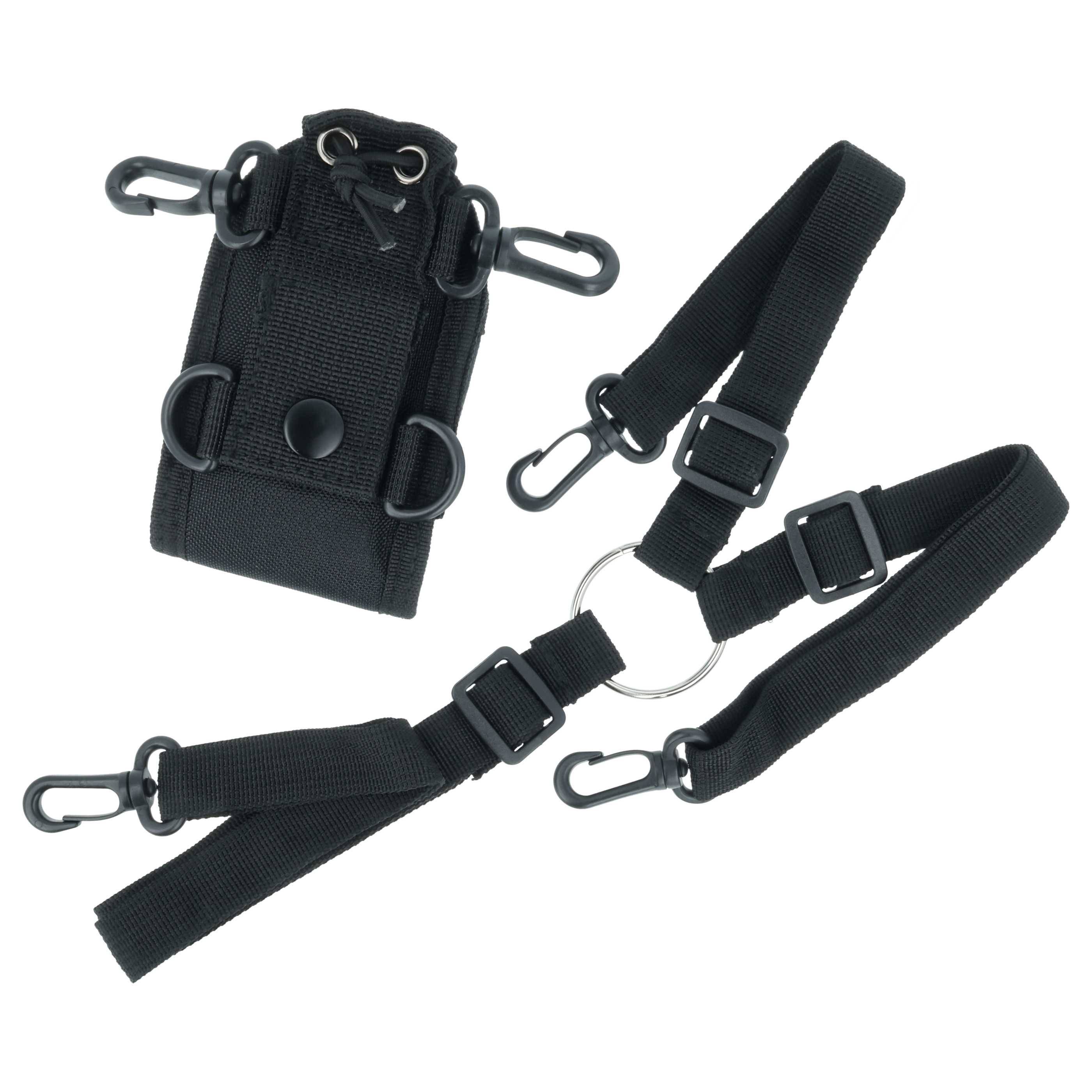 vhbw Tasche Typ MSC-20B für diverse Funkgeräte - 75 x 65 x 120 mm, Schwarz