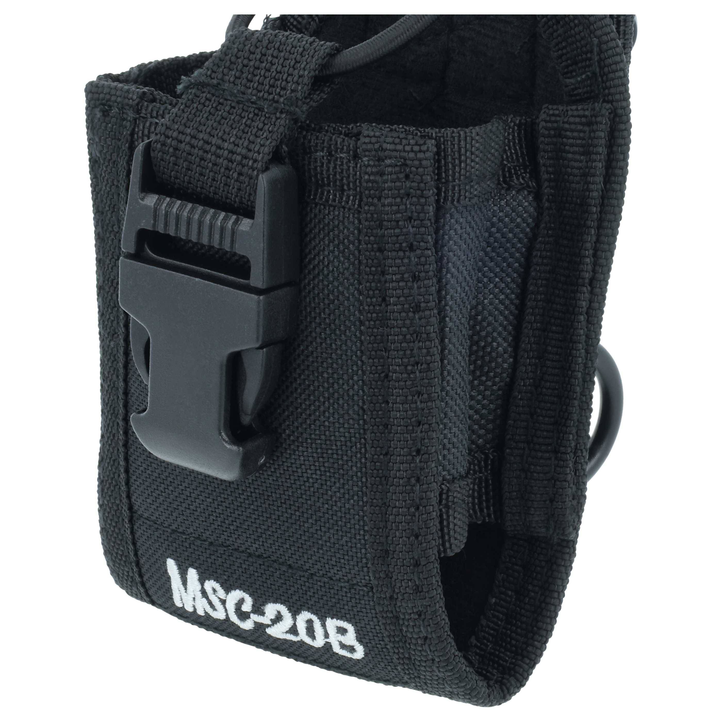 vhbw Tasche Typ MSC-20B für diverse Funkgeräte - 75 x 65 x 120 mm, Schwarz