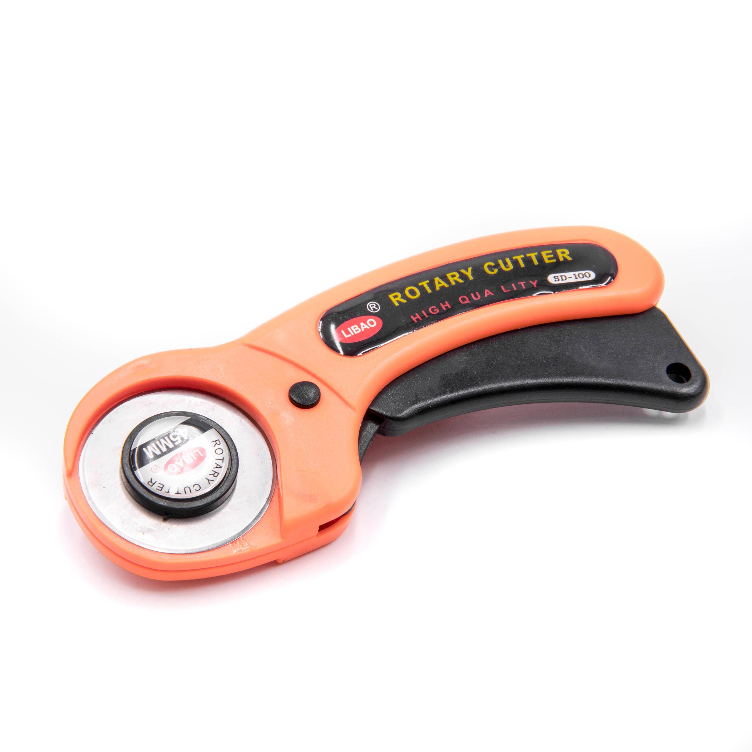 vhbw Rollschneider zum Schneiden von Stoff & Leder - Stoffschneider, Ø 45 mm