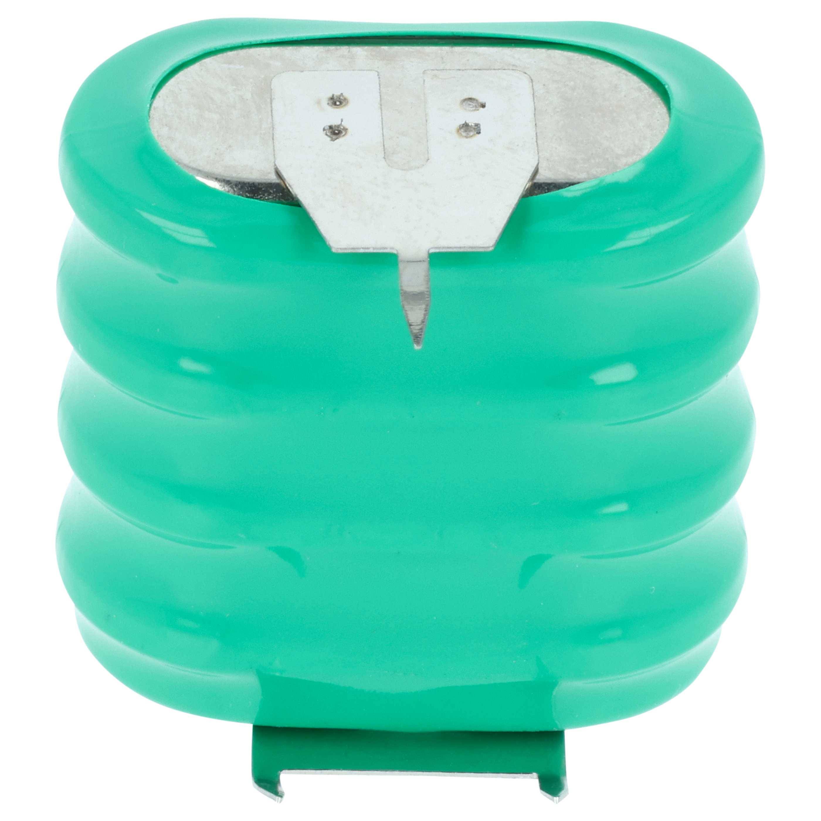 vhbw 10x NiMH Ersatz Knopfzellen-Akku Typ 4/V150H 3-Pins 150mAh 4,8V kompatibel mit Modellbau-Akkus, Solar-Leuchten uvm.