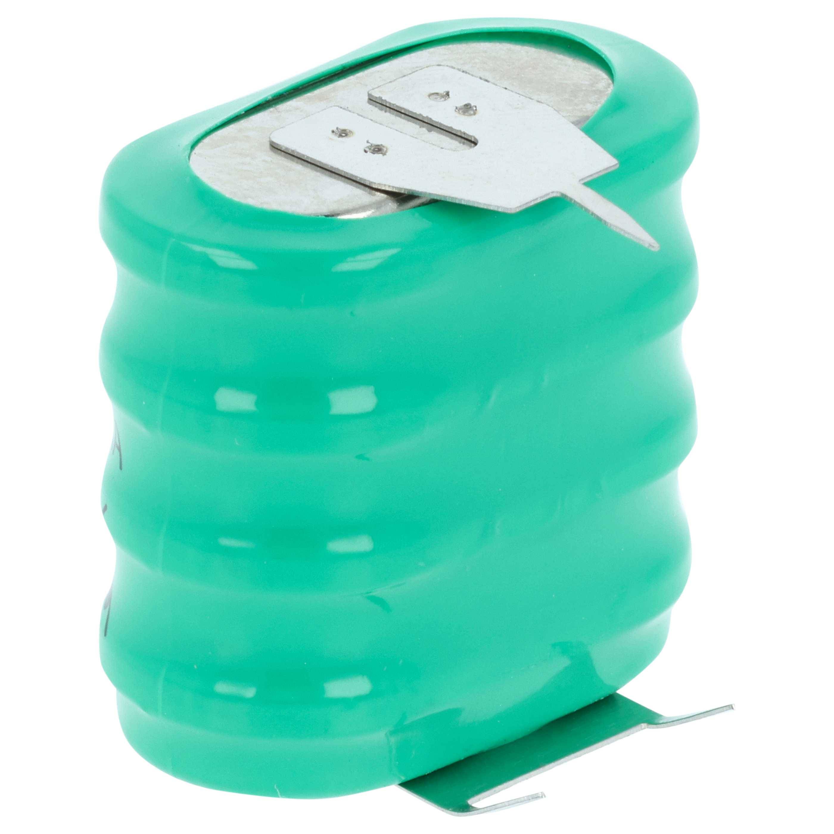 vhbw 10x NiMH Ersatz Knopfzellen-Akku Typ 4/V150H 3-Pins 150mAh 4,8V kompatibel mit Modellbau-Akkus, Solar-Leuchten uvm.