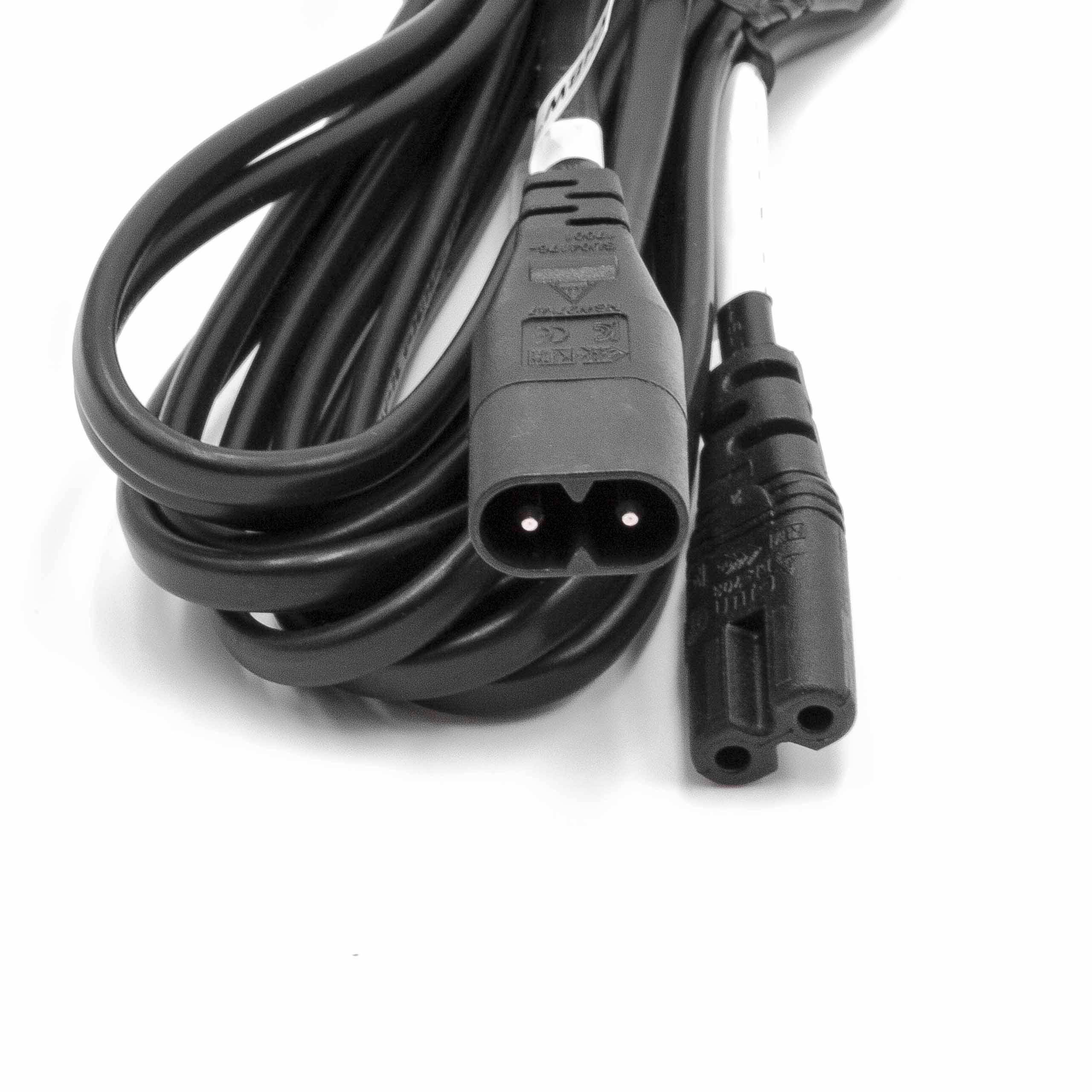 vhbw 5x C8/C7 Verlängerungskabel Buchse - Stecker für Kleingeräte | Stromkabel, 3 m