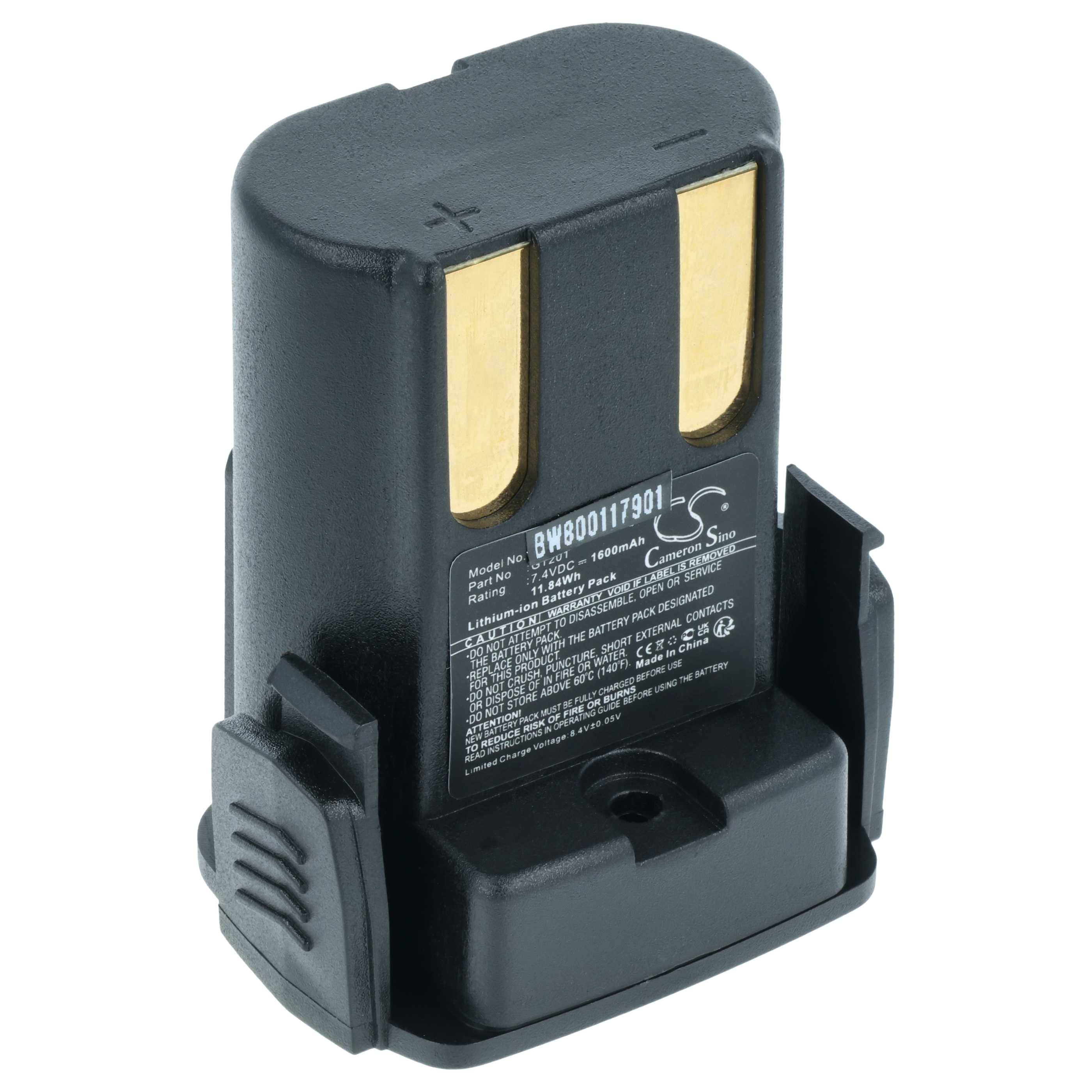 vhbw Akku kompatibel mit Aesculap Libra Clipper GT200, GT210, GT300, GT306 Schermaschine (1600mAh, 7,4V, Li-Ion)