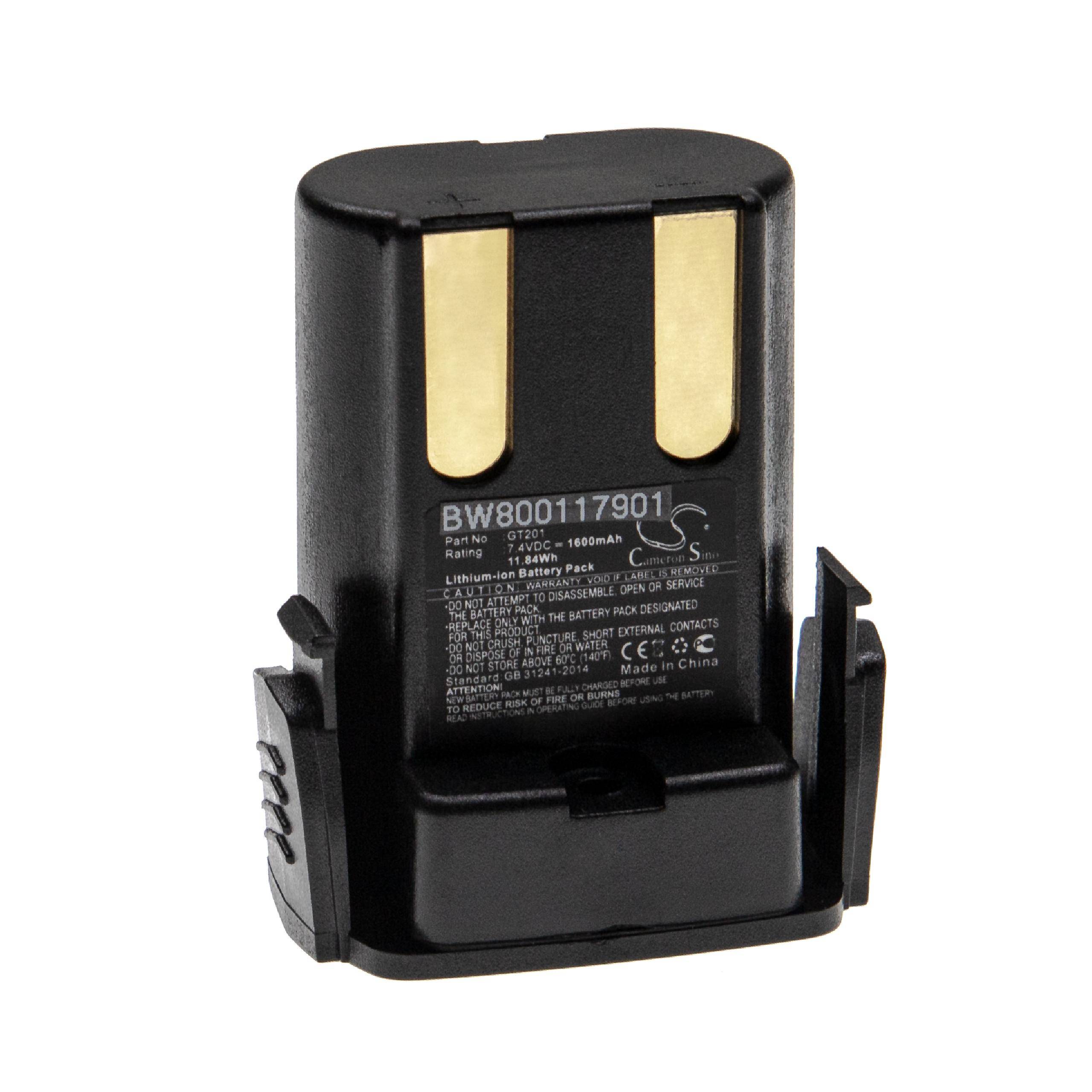 vhbw 1x Akku kompatibel mit Kerbl GT210, GT200, GT300 Schermaschine (1600 mAh, 7,4 V, Li-Ion)