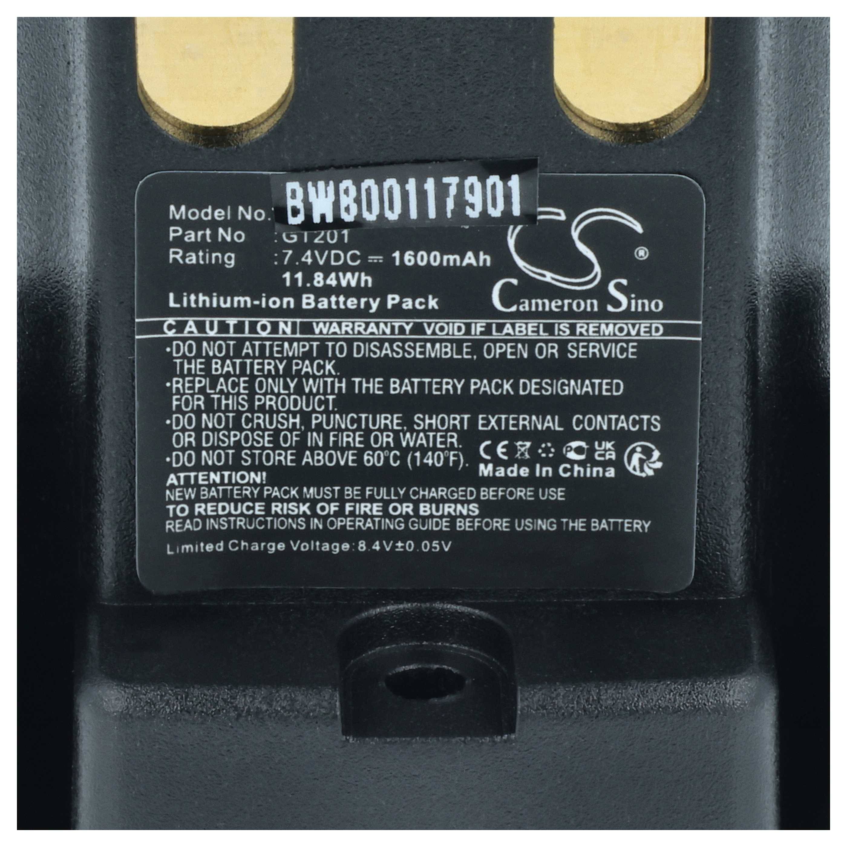 vhbw Akku kompatibel mit Aesculap Libra Clipper GT200, GT210, GT300, GT306 Schermaschine (1600mAh, 7,4V, Li-Ion)