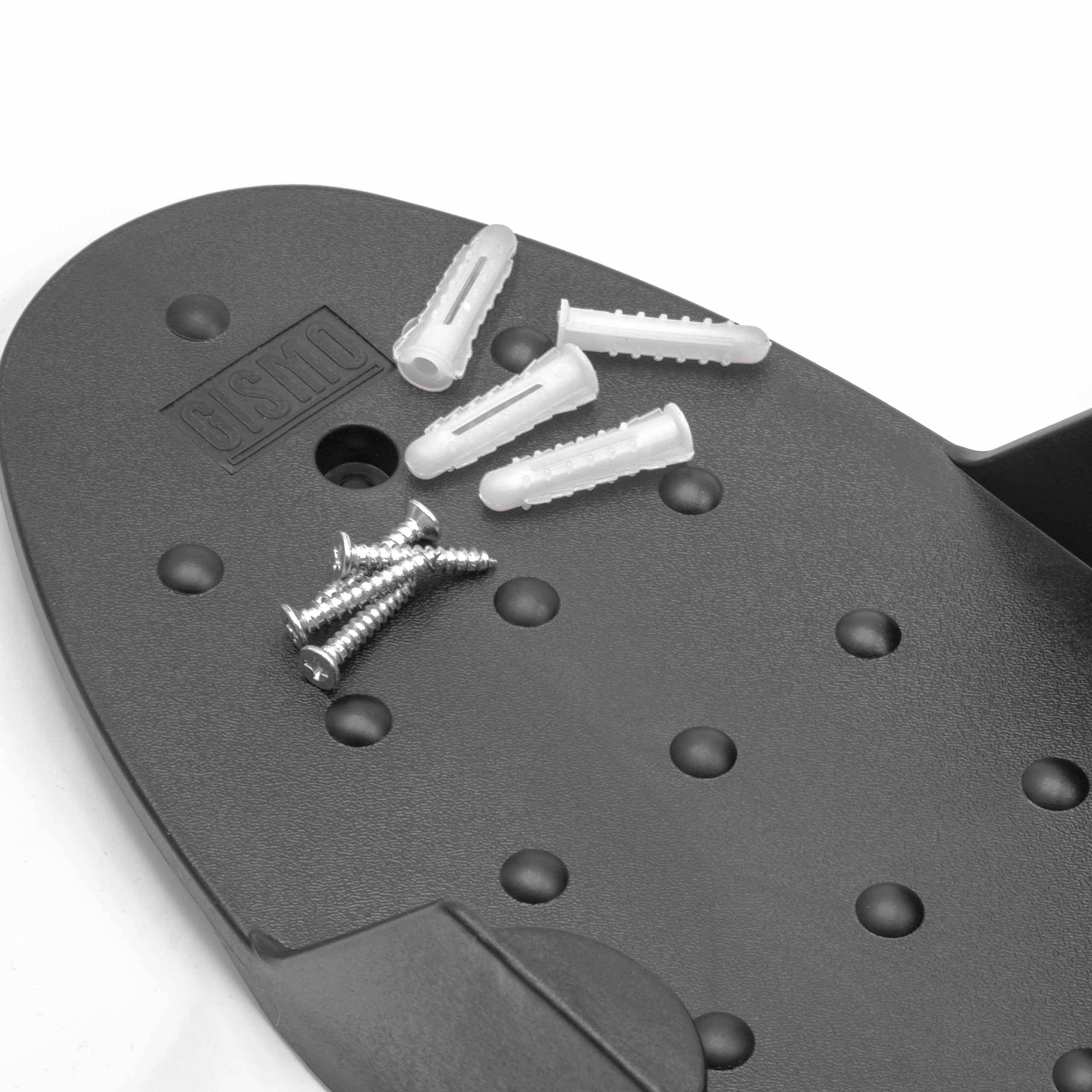 vhbw Wandhalterung Halterung kompatibel mit Bügeleisen, Bügelbrett schwarz - Bügeleisenhalterung, stabil, praktisch, platzsparend