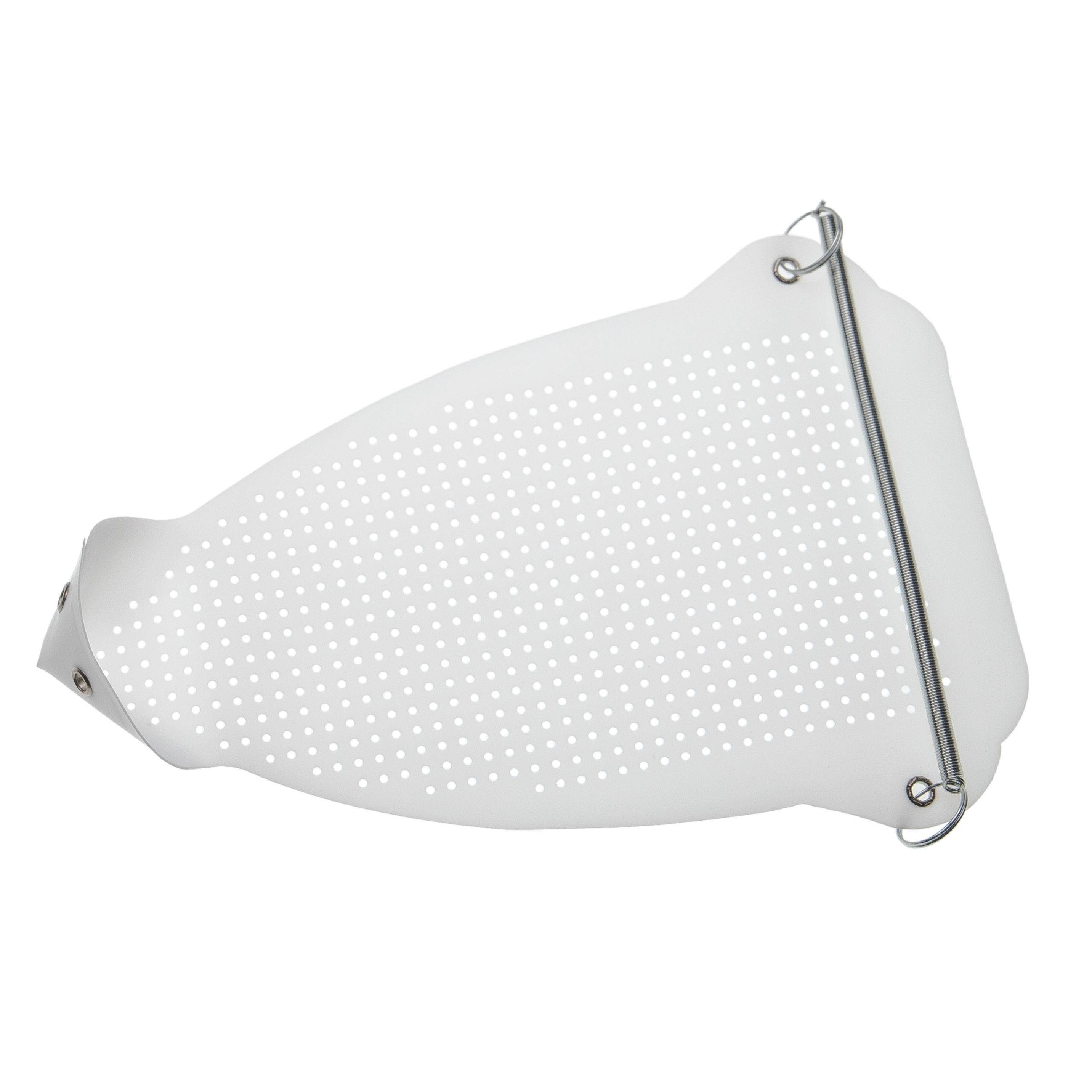 vhbw Universal Bügeleisensohle Textilschutzsohle Bügelschuh Antihaft-Bügelsohle Anti-Glanz-Sohle für Bügeleisen Bügelstation - (Weiß, Stärke: