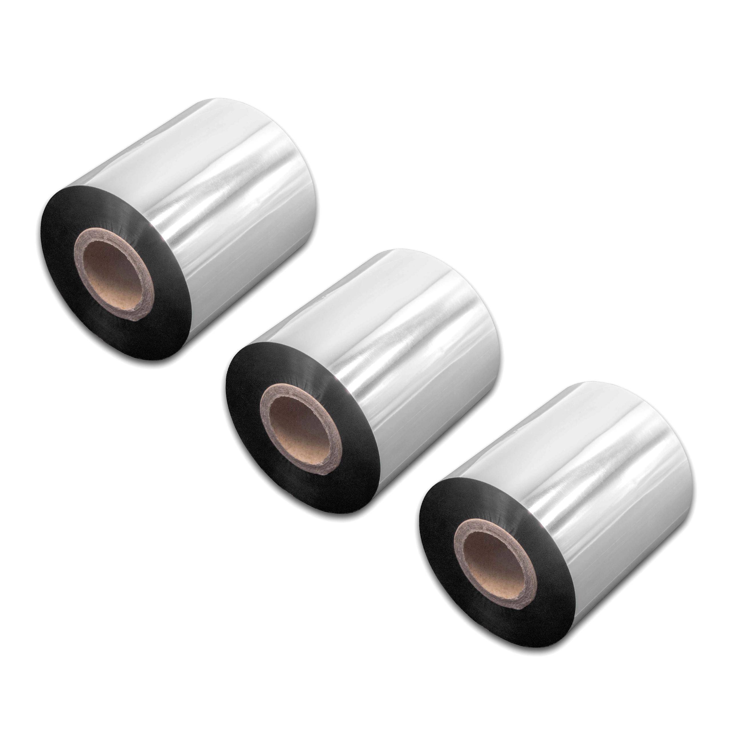 vhbw 3x Thermotransfer-Band kompatibel mit Intermec Honeywell PD42, PD41, PD43 Drucker Etikettendrucker, Wischfest, 70 mm x 300 m, Wachs Harz