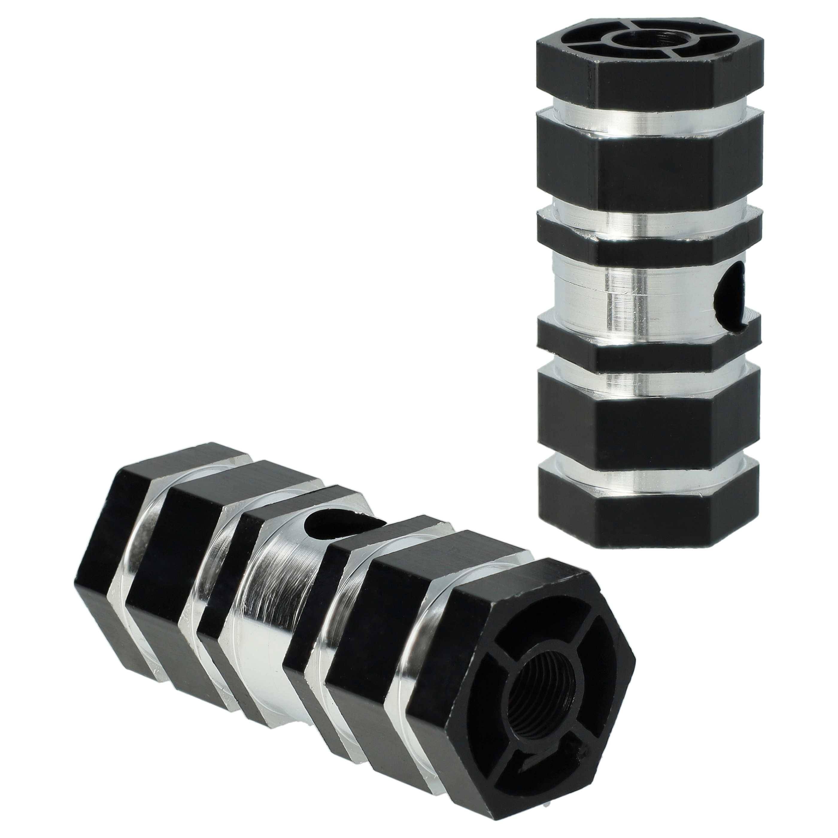 vhbw 2x Fußrasten für Fahrrad, BMX Bike, Mountainbike - BMX Pegs, 6,6 x 2,5 cm, Schwarz