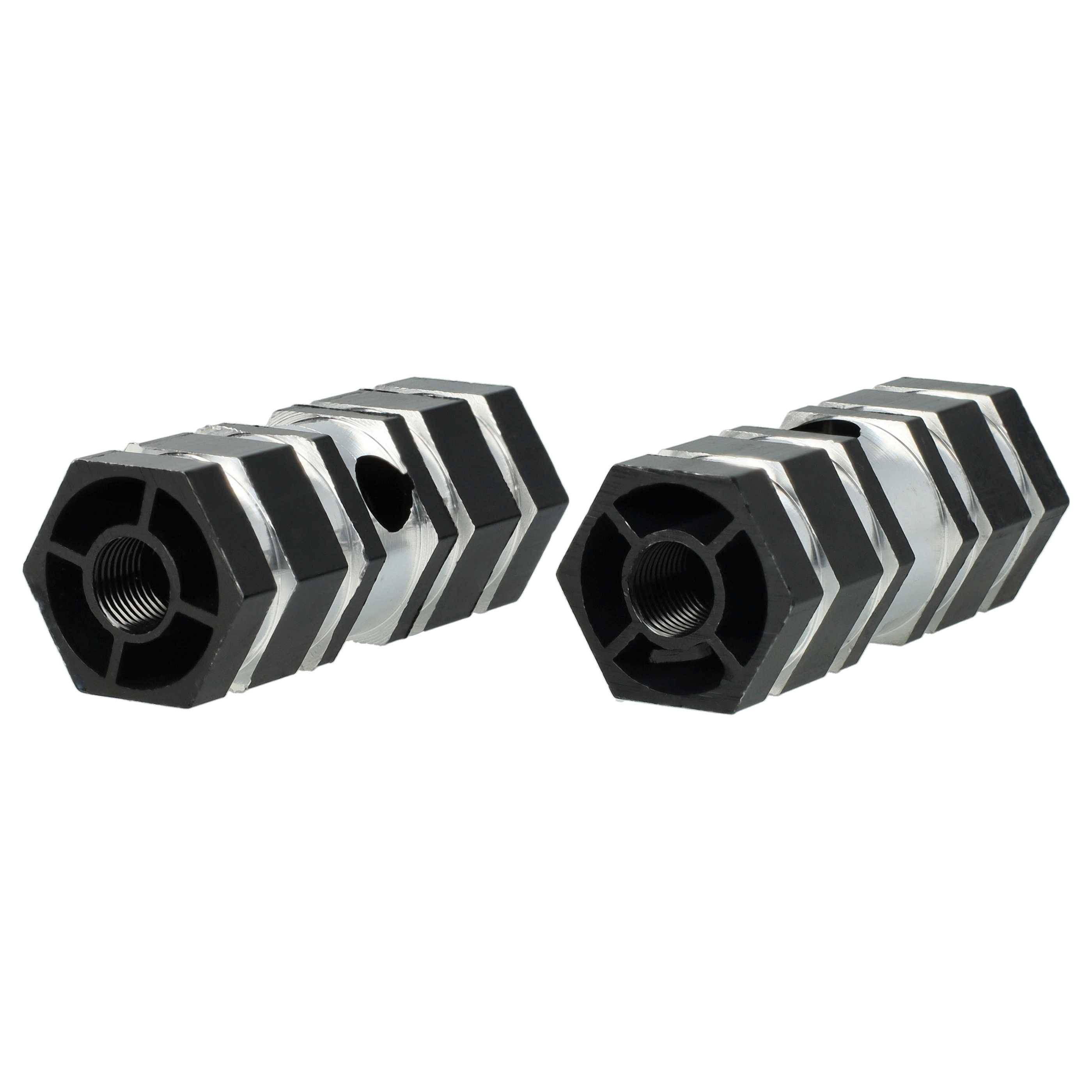vhbw 2x Fußrasten für Fahrrad, BMX Bike, Mountainbike - BMX Pegs, 6,6 x 2,5 cm, Schwarz