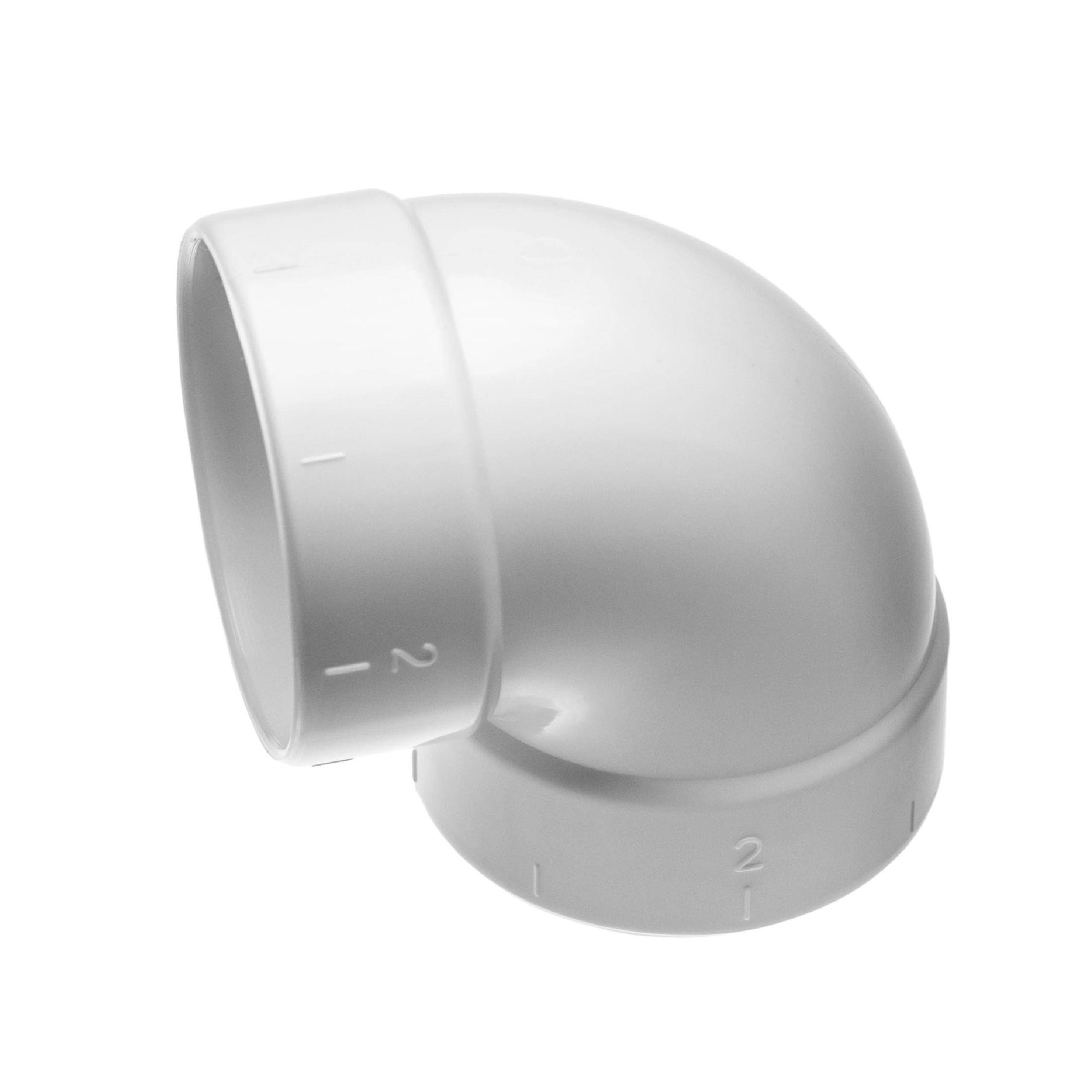 vhbw 90° Rohrbogen, kurz, innen/innen kompatibel mit Zentral-Staubsaugeranlage, 50.8mm Durchmesser/ 2''Rundrohrsystem