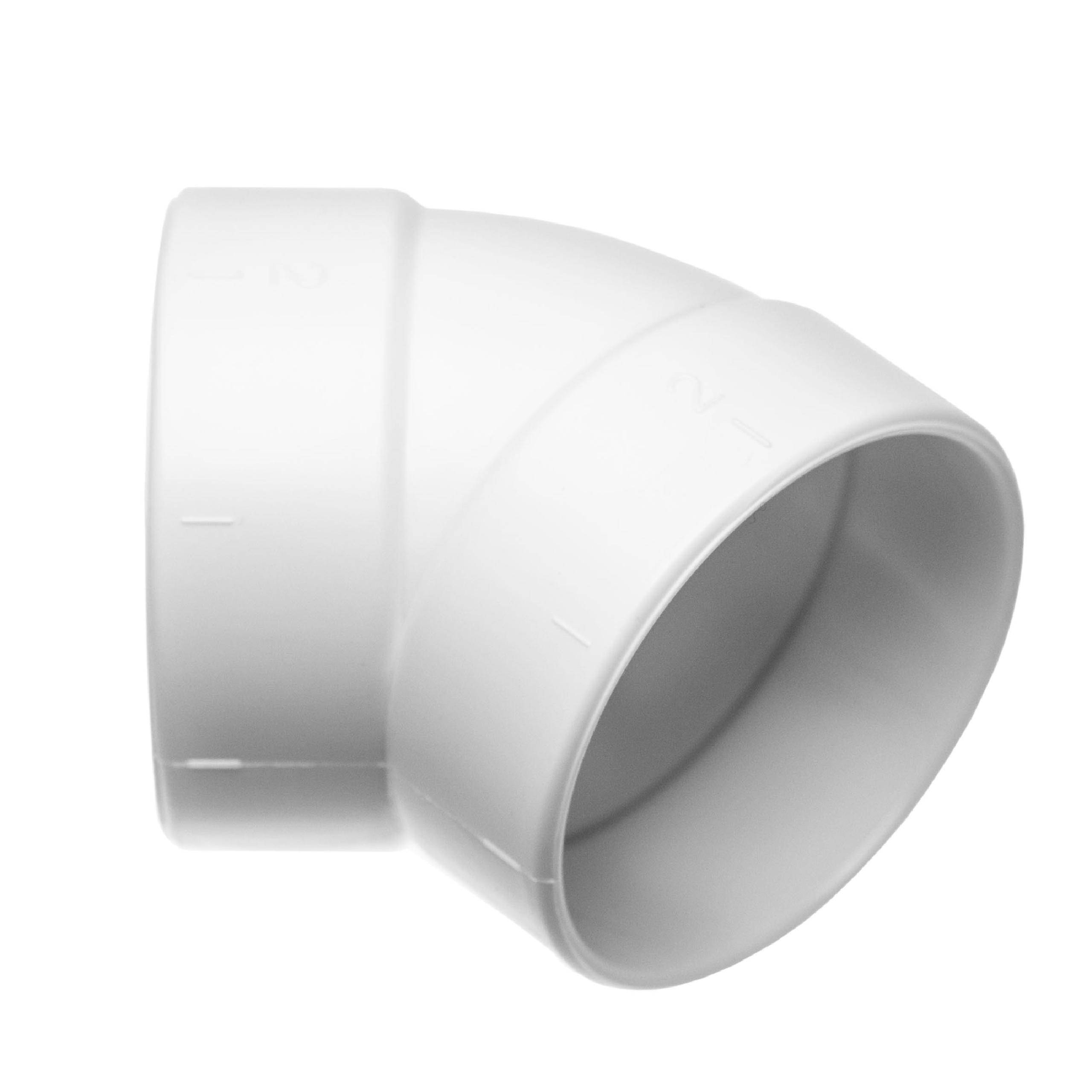 vhbw 45° Rohrbogen, innen/innen kompatibel mit Zentral-Staubsaugeranlage, 50.8mm Durchmesser/ 2''Rundrohrsystem