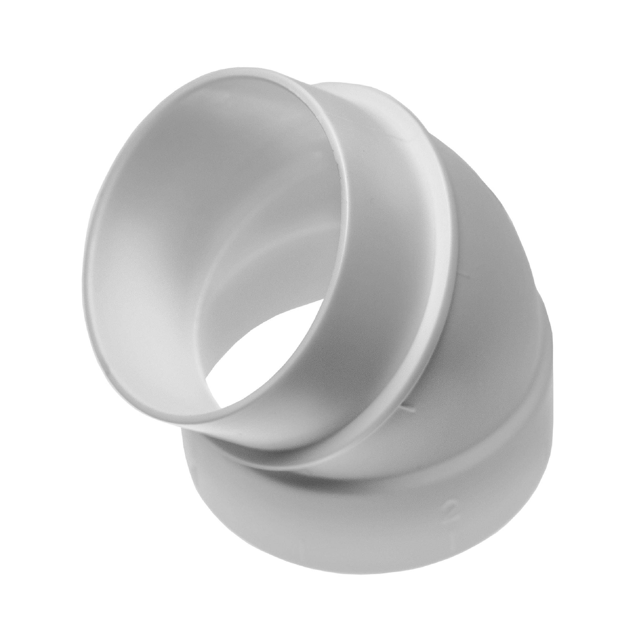 vhbw 45° Rohrbogen, innen/außen kompatibel mit Zentral-Staubsaugeranlage, 50.8mm Durchmesser/ 2''Rundrohrsystem