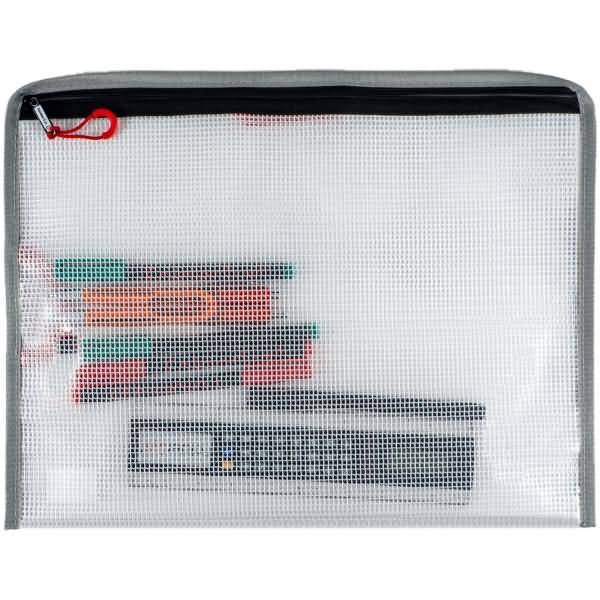Reißverschlusstasche Bungee-Bag A4 PVC-frei transparent