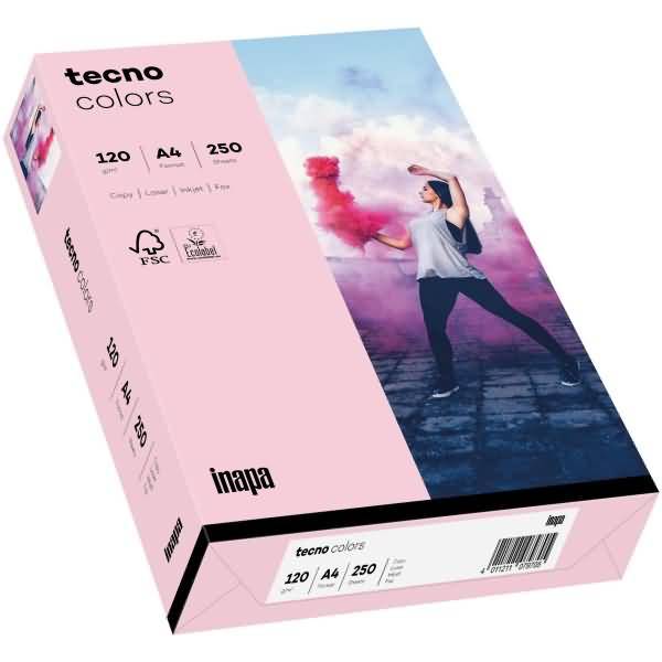 Multifunktionspapier tecno colors A4 120 g/qm VE=250 Blatt hellrosa