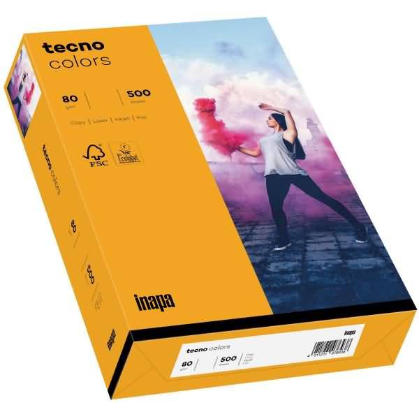 Multifunktionspapier tecno colors A3 80g/qm VE=500 Blatt mittelorange