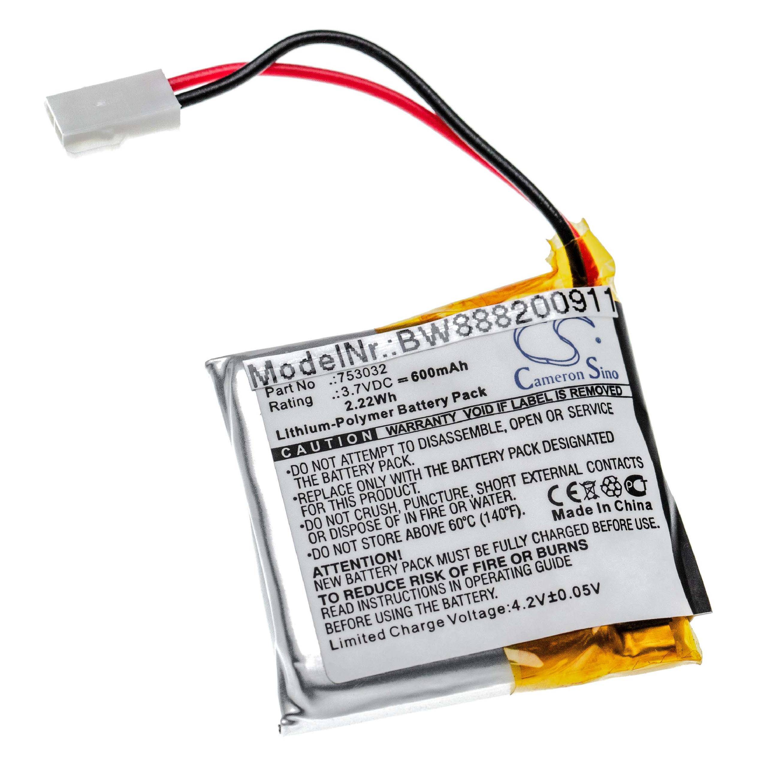 vhbw Akku Ersatz für Bee-Bot 753032 für Roboter Kinder Spielzeug (600 mAh, 3,7 V, Li-Polymer)