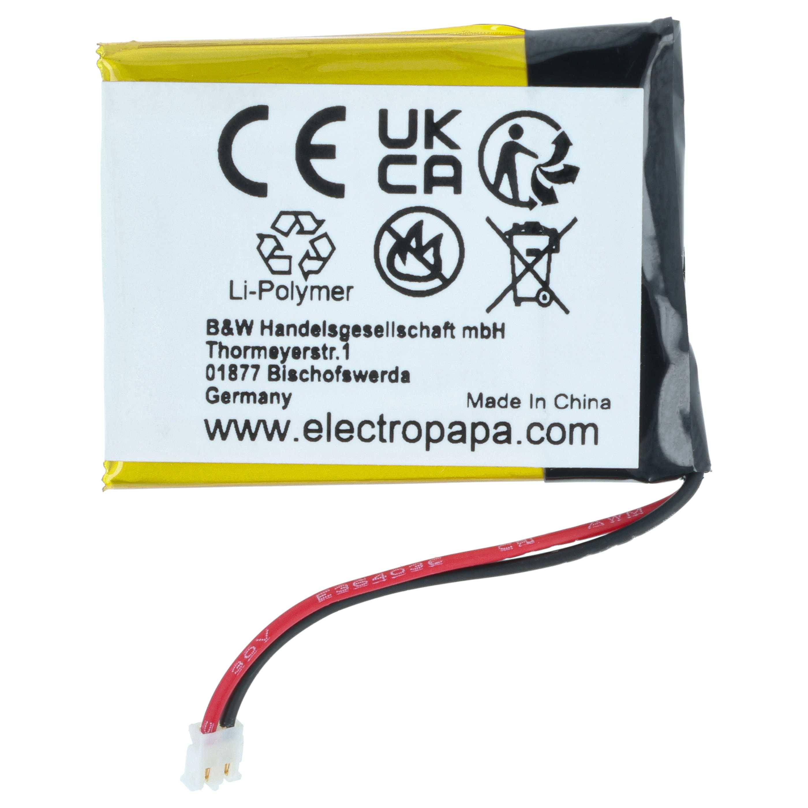 vhbw Akku kompatibel mit Garmin Approach S62, S60 Smartwatch Uhr Fitnessarmband (230 mAh, 3,7 V, Li-Polymer)