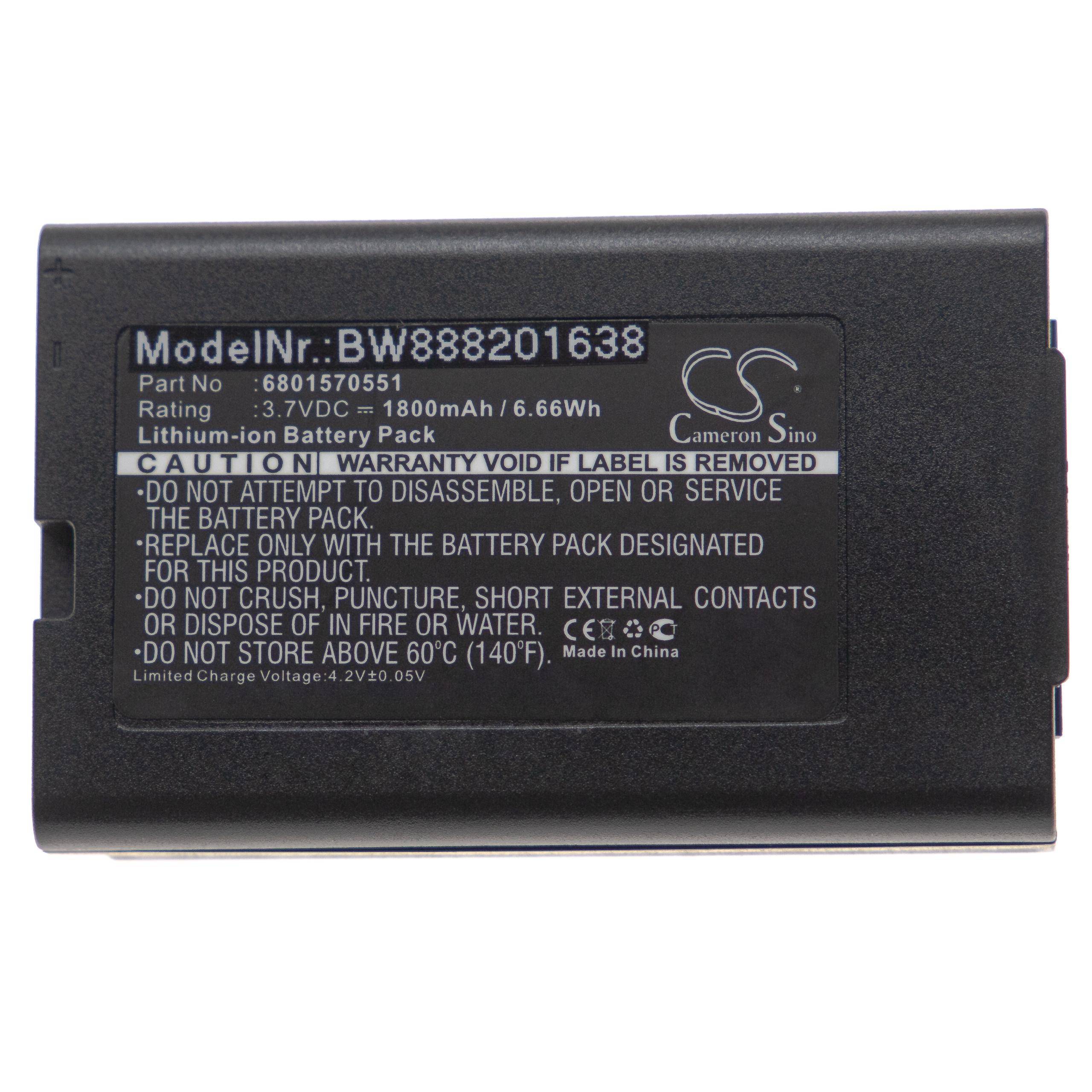 vhbw Akku Ersatz für Vectron 6801570551, B30 für Handheld Computer Scanner (1800 mAh, 3,7 V, Li-Ion)