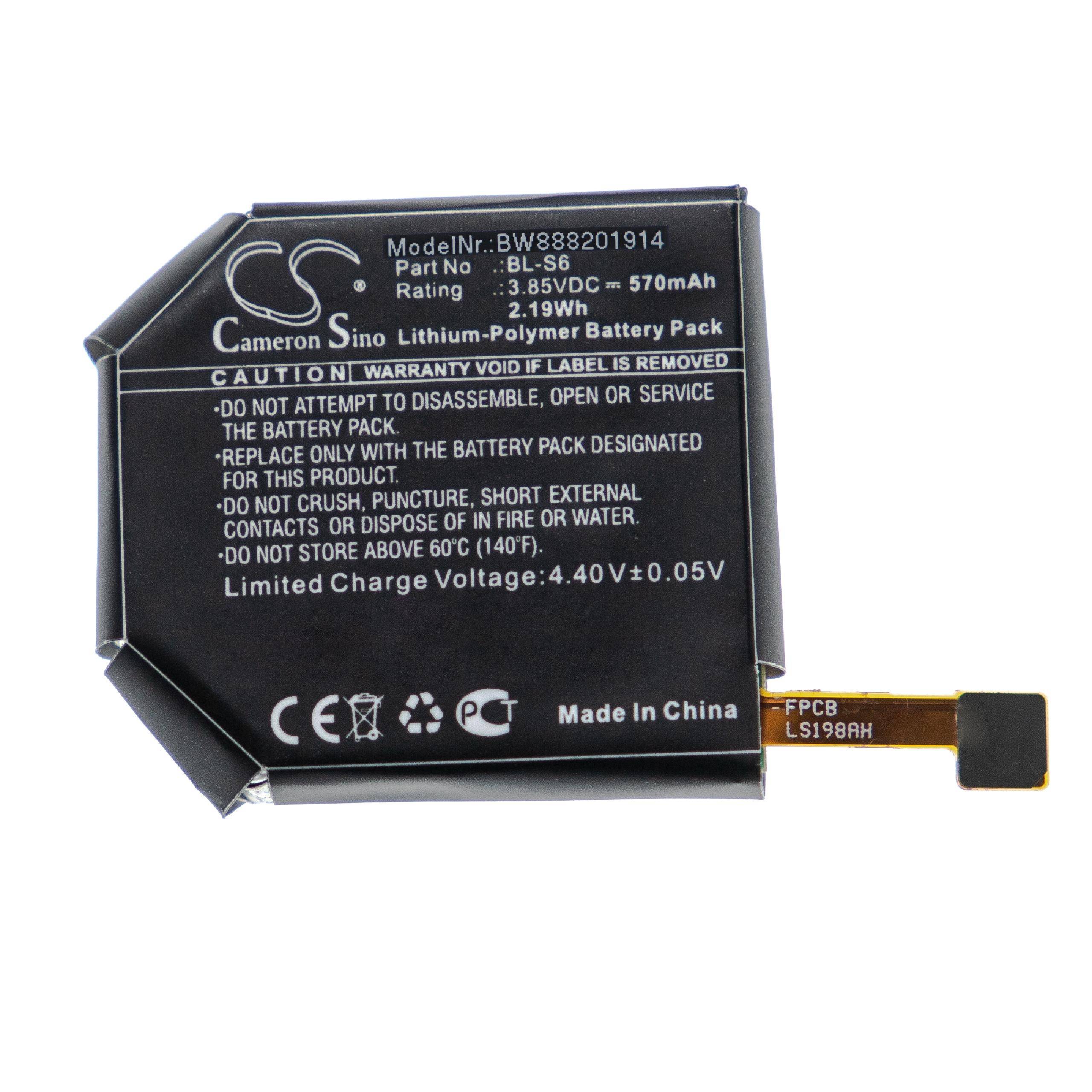 Lithium-Polymer-Akkupack mit Text: „Modellnummer: BW888201914