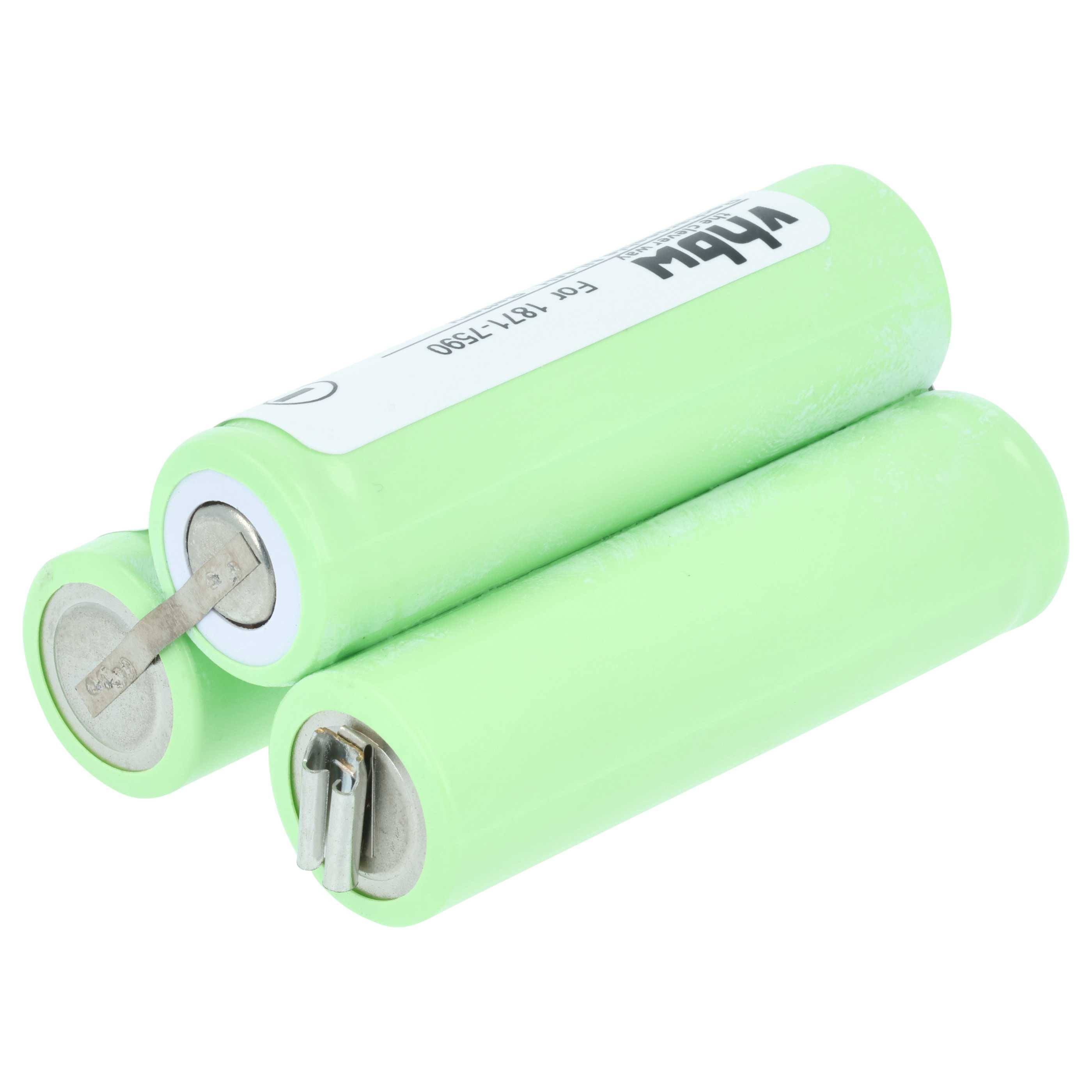 vhbw Akku kompatibel mit Moser Super Cordless 1872 clipper, ChromStyle 1871 Haarschneidemaschine (2000 mAh, 3,6 V, NiMH)