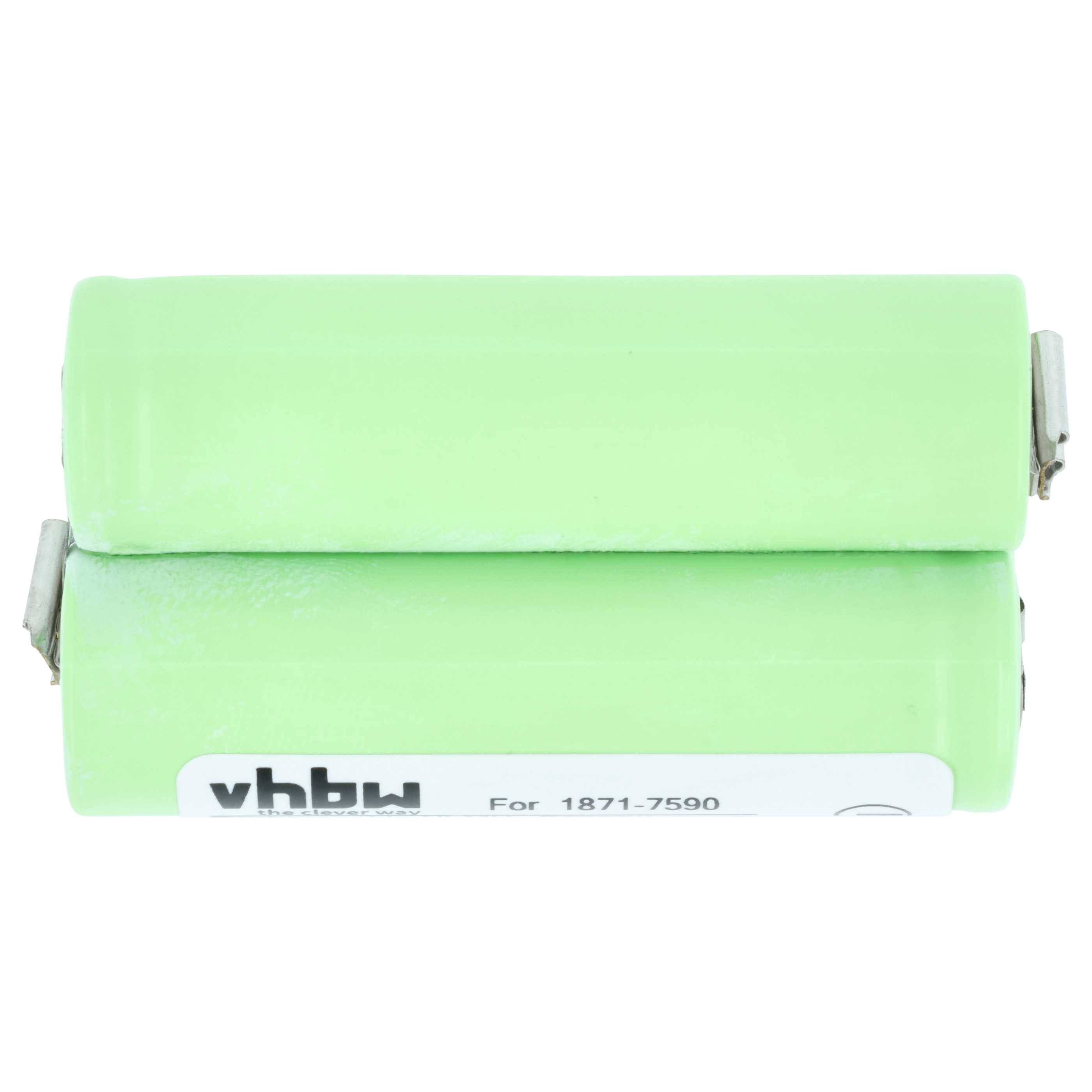 vhbw Akku kompatibel mit Moser Super Cordless 1872 clipper, ChromStyle 1871 Haarschneidemaschine (2000 mAh, 3,6 V, NiMH)