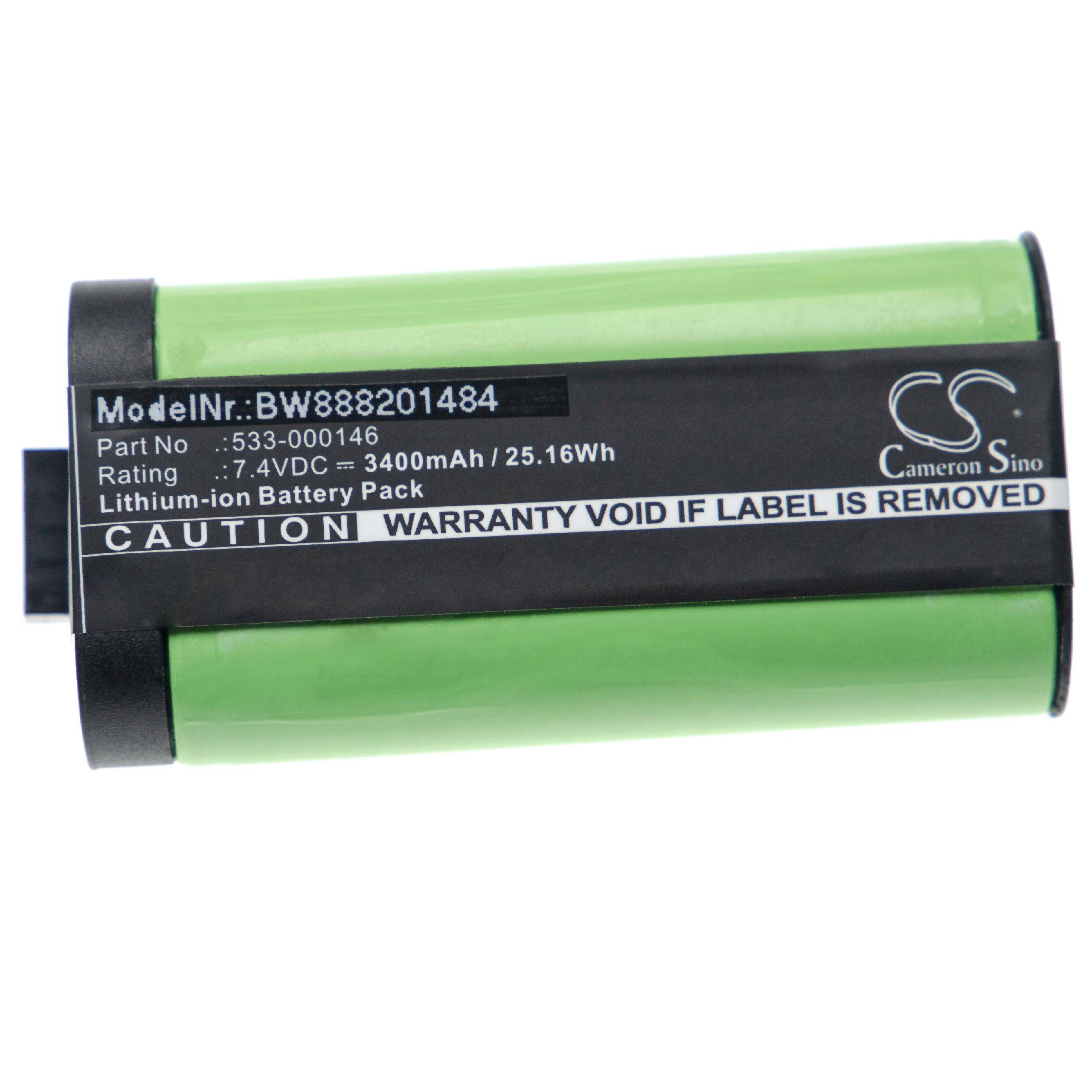 vhbw Akku Ersatz für Logitech 533-000146 | für Lautsprecher Boxen Speaker (3400 mAh, 7,4 V, Li-Ion)