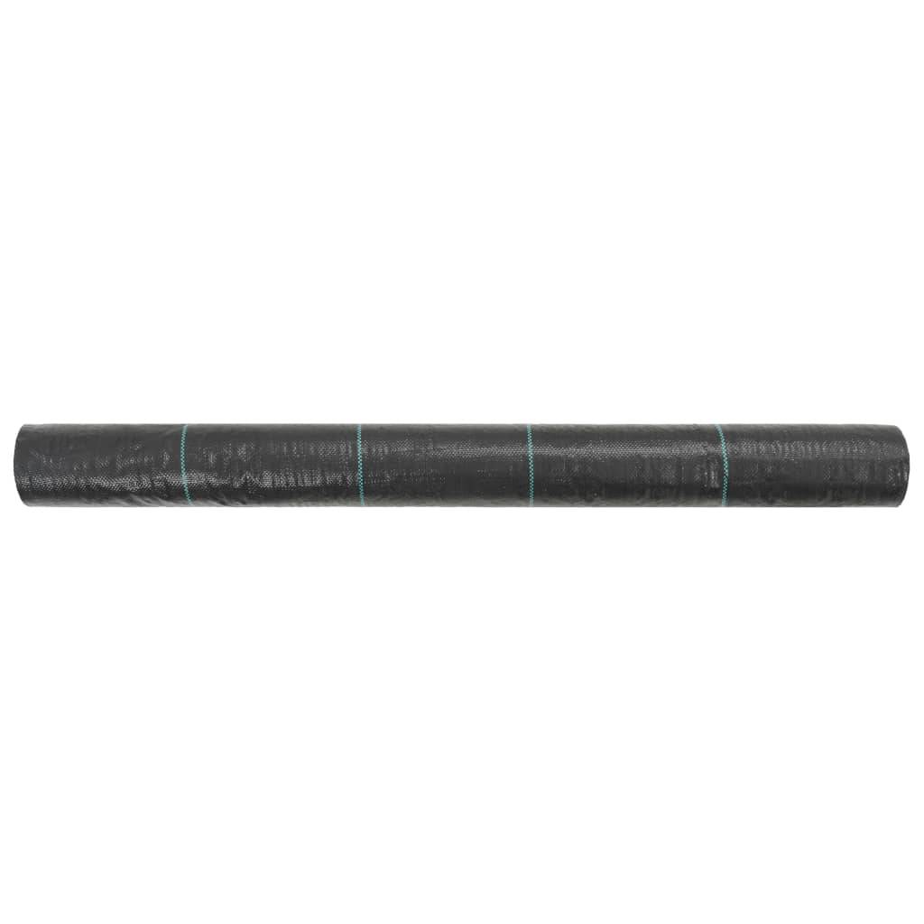 vidaXL Unkrautfolie PP 1x50 m Schwarz