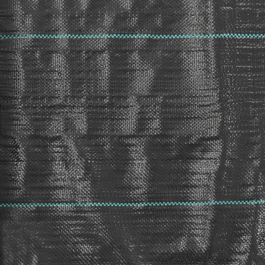 vidaXL Unkrautfolie PP 1x50 m Schwarz