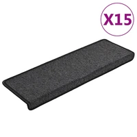 vidaXL Teppich-Treppenstufen 15 Stk. 65x21x4 cm Anthrazit vidaXL Teppich-Treppenstufen 15 Stk. 65x21x4 cm Anthrazit