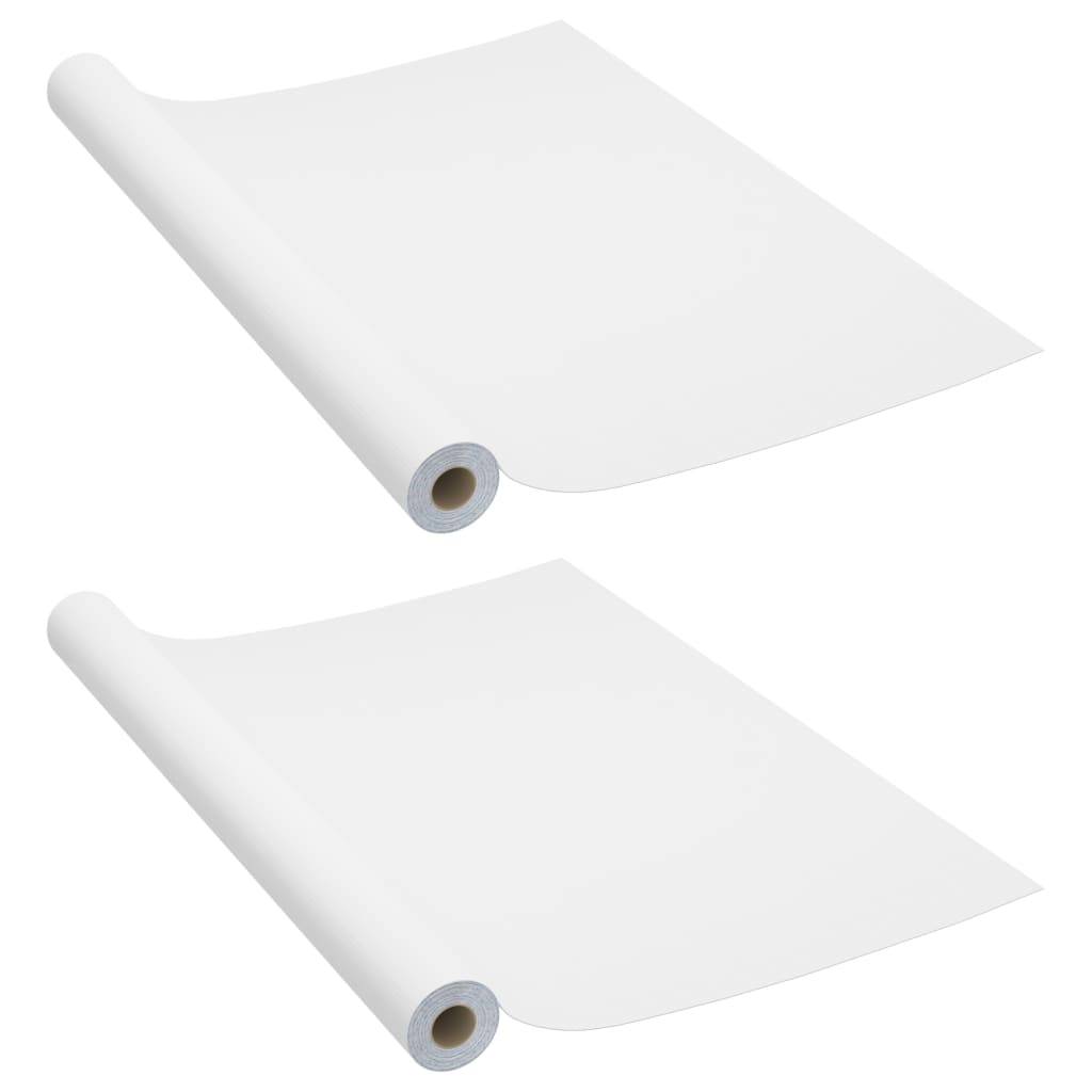 vidaXL Möbelfolien Selbstklebend 2 Stk. Weiß 500x90 cm PVC