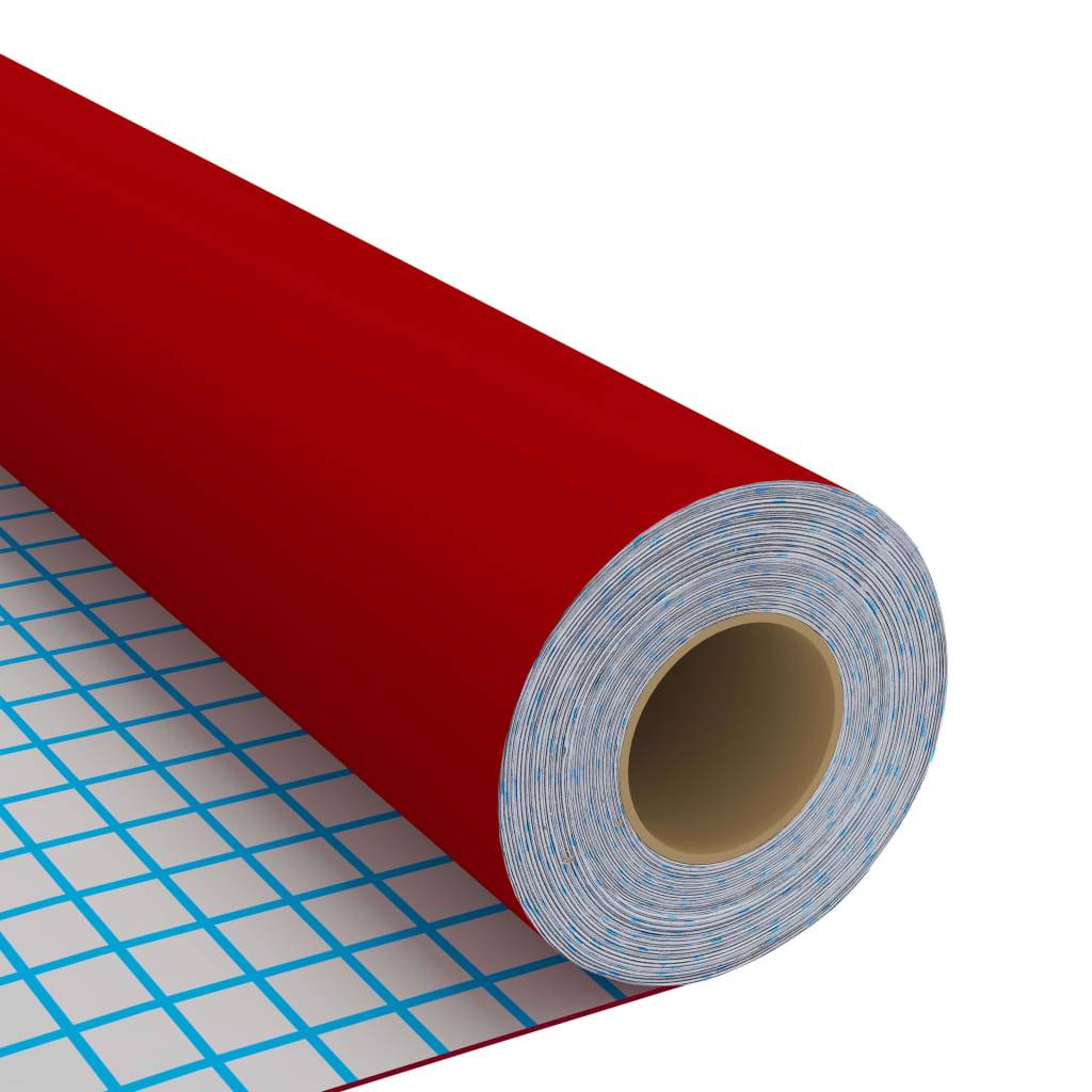 vidaXL Möbelfolien Selbstklebend 2 Stk. Rot 500x90 cm PVC