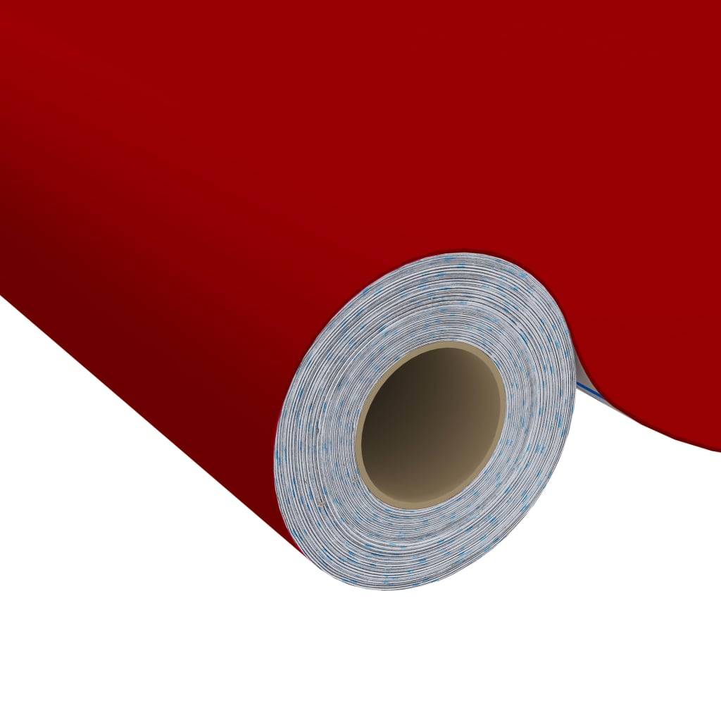 vidaXL Möbelfolien Selbstklebend 2 Stk. Rot 500x90 cm PVC
