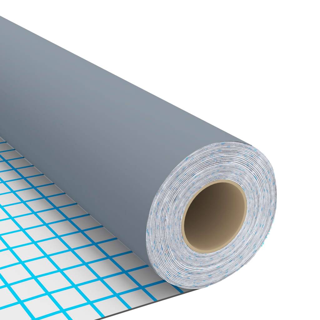 vidaXL Möbelfolien Selbstklebend 2 Stk. Grau 500x90 cm PVC