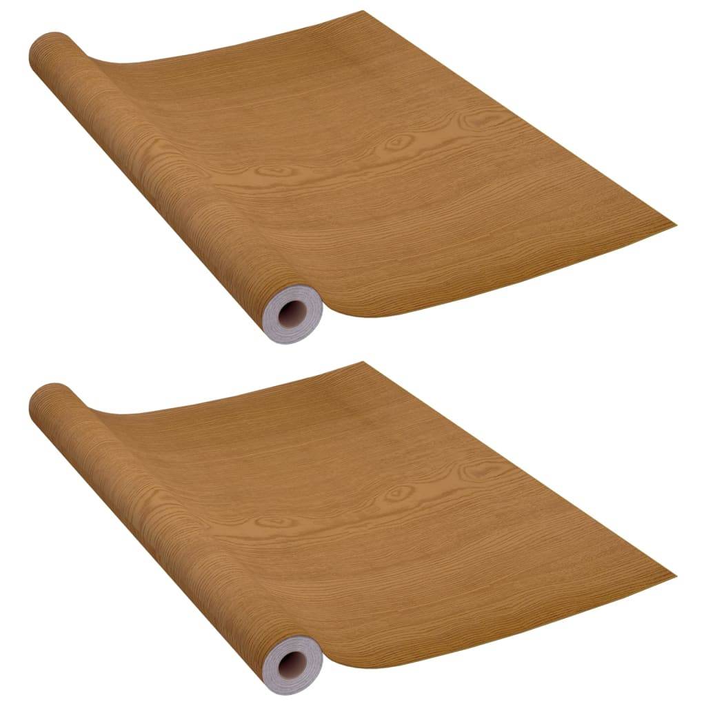 vidaXL Selbstklebende Türfolien 2 Stk. Helle Eiche 210 x 90 cm PVC