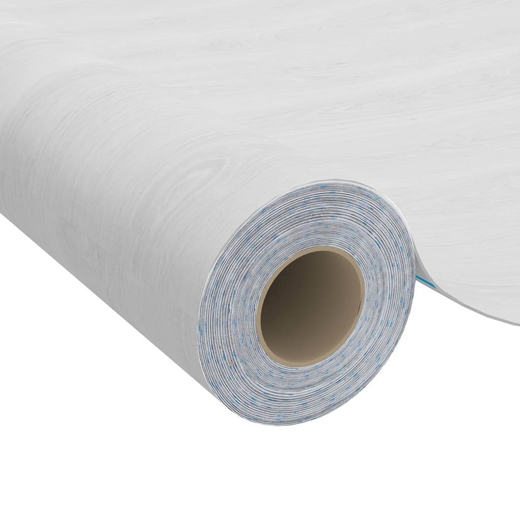vidaXL Selbstklebende Möbelfolie Weißes Holz 500 x 90 cm PVC