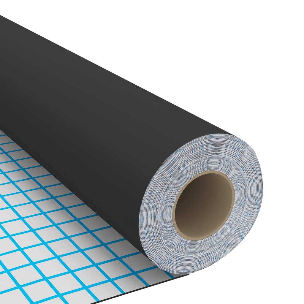 vidaXL Selbstklebende Möbelfolie Schwarz 500 x 90 cm PVC