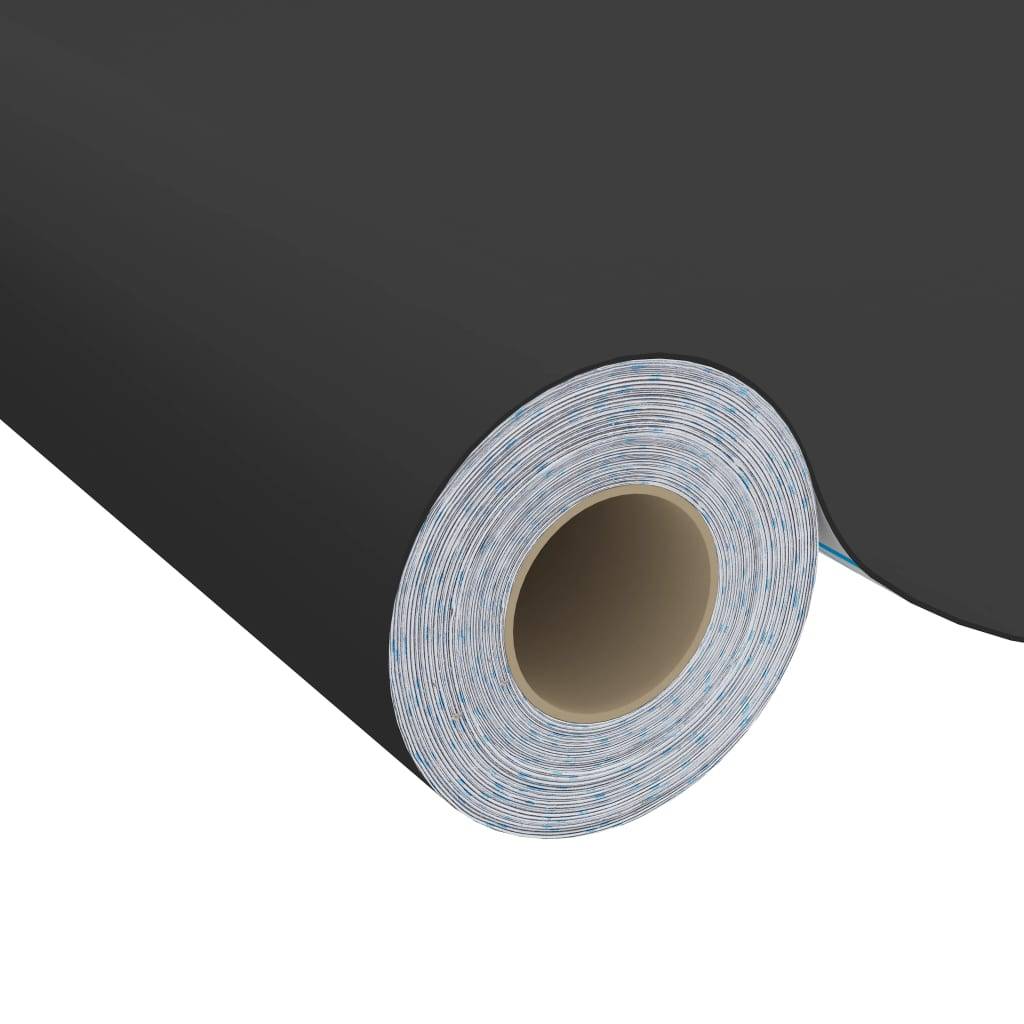 vidaXL Selbstklebende Möbelfolie Schwarz 500 x 90 cm PVC
