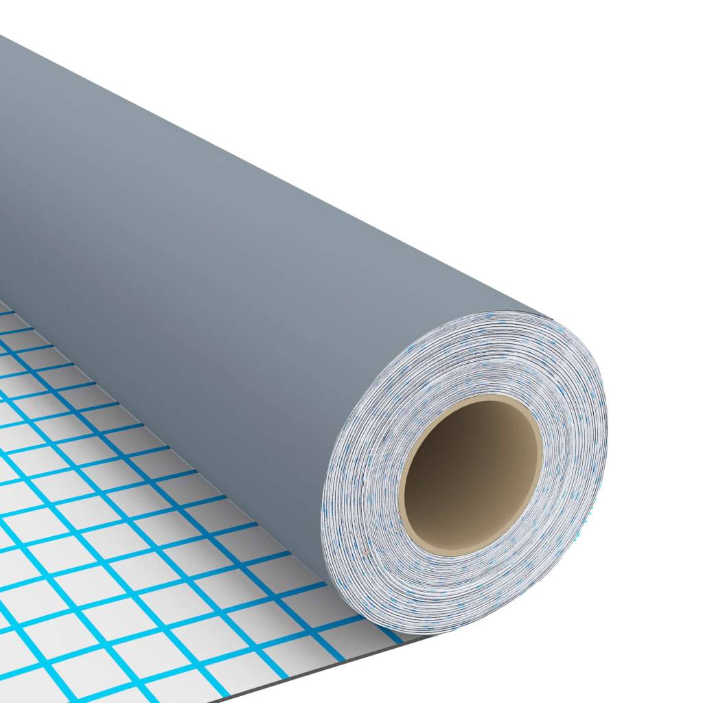 vidaXL Selbstklebende Möbelfolie Grau 500 x 90 cm PVC