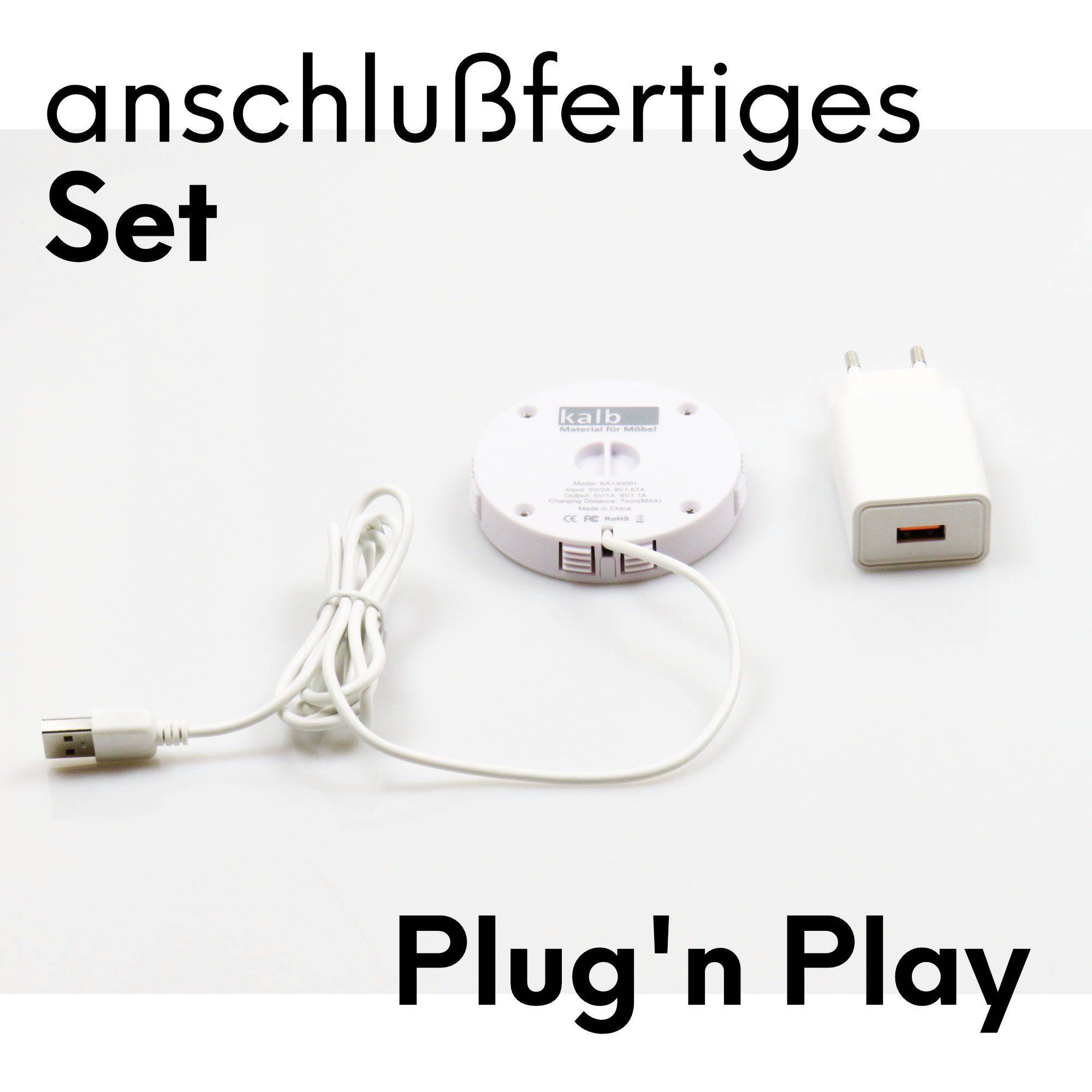 kalb | Qi Einbau Ladegerät Fast Charge Wireless Induktion Charger drahtlos Ladestation für Smartphones und Zubehör