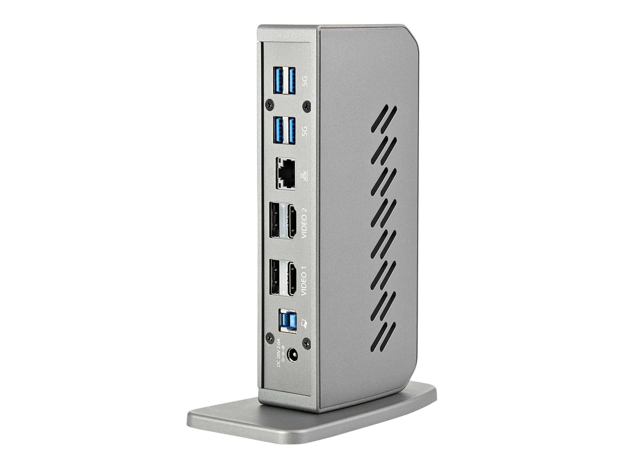 StarTech.com USB-C USB-A-Dock - Hybrid Universal USB 3.0 Dockingstation für USB-C- oder USB-A-Laptop - Dual-Monitor 4K 6