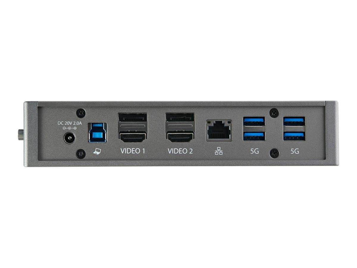 StarTech.com USB-C USB-A-Dock - Hybrid Universal USB 3.0 Dockingstation für USB-C- oder USB-A-Laptop - Dual-Monitor 4K 6