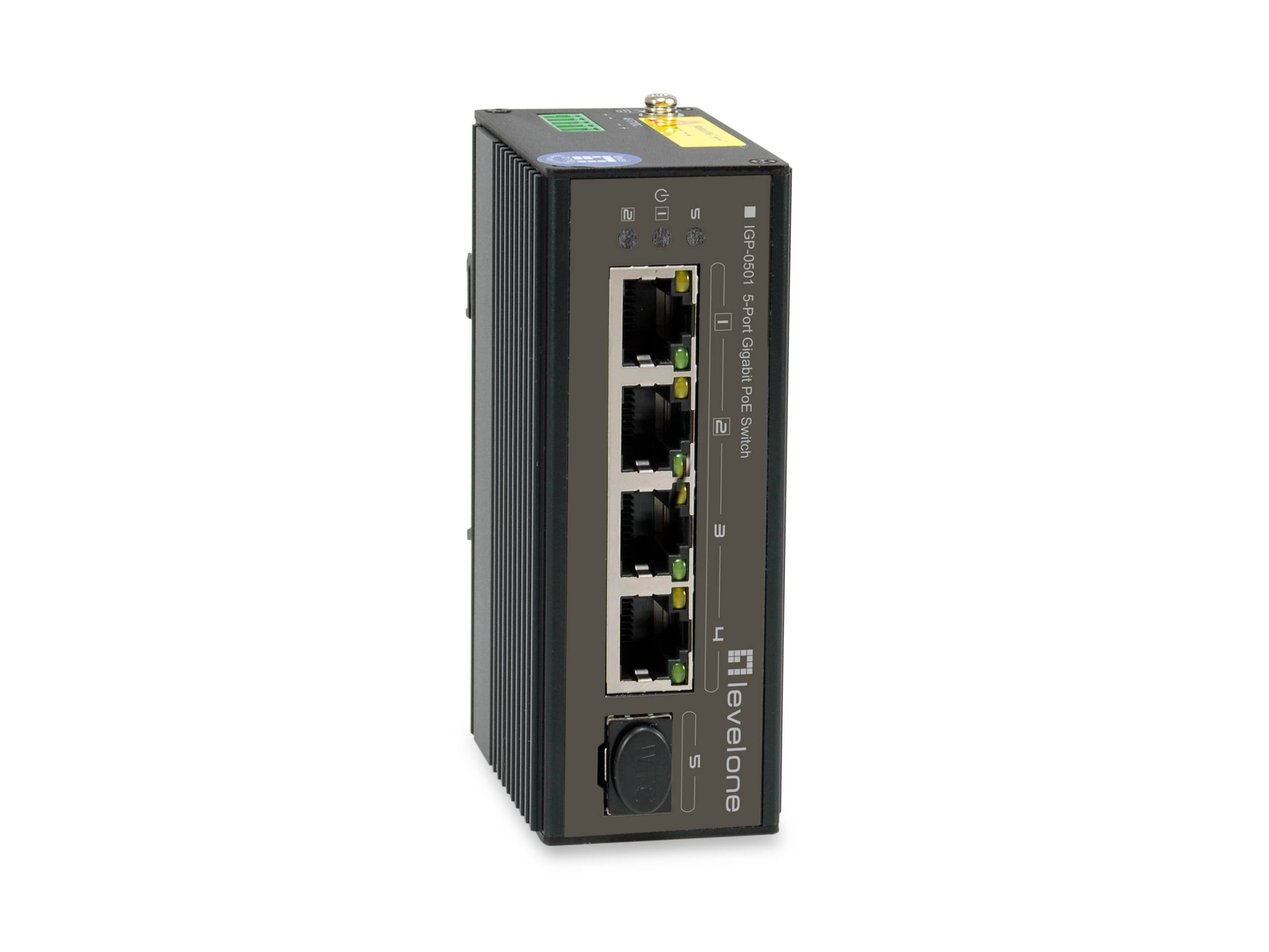 LevelOne IGP-0501 - Switch - 4 x 10/100/1000 (PoE+)