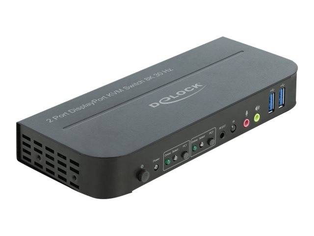 DeLOCK DisplayPort 1.4 KVM Switch 8K 30 Hz with USB 3.0 and Audio