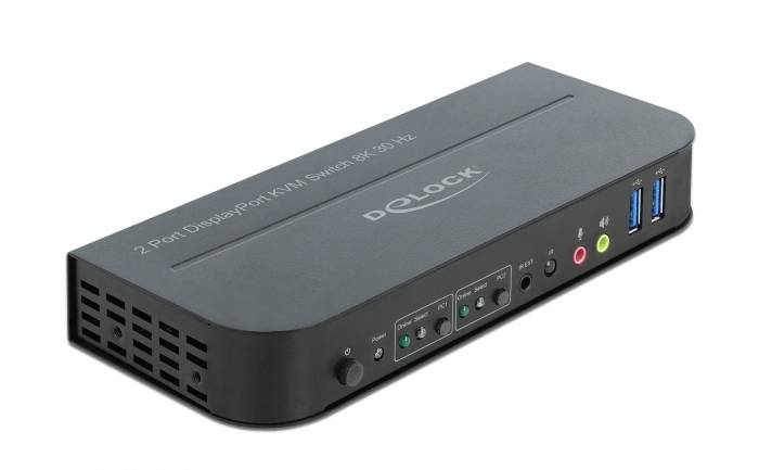 DeLOCK DisplayPort 1.4 KVM Switch 8K 30 Hz with USB 3.0 and Audio